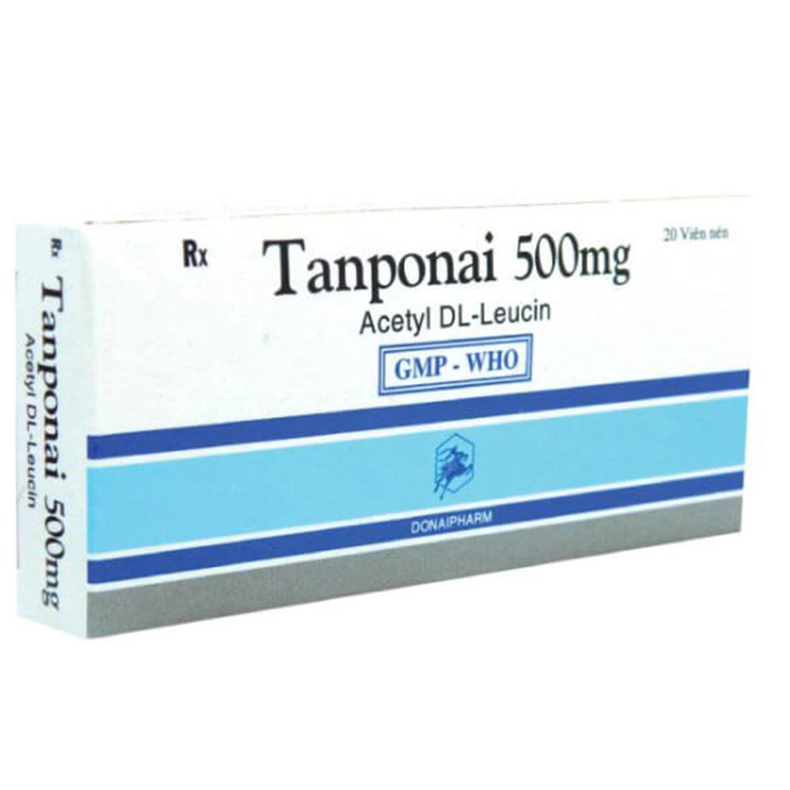 Thuốc Tanponai 500mg DoNaiPharm điều trị triệu chứng chóng mặt (2 vỉ x 10 viên)