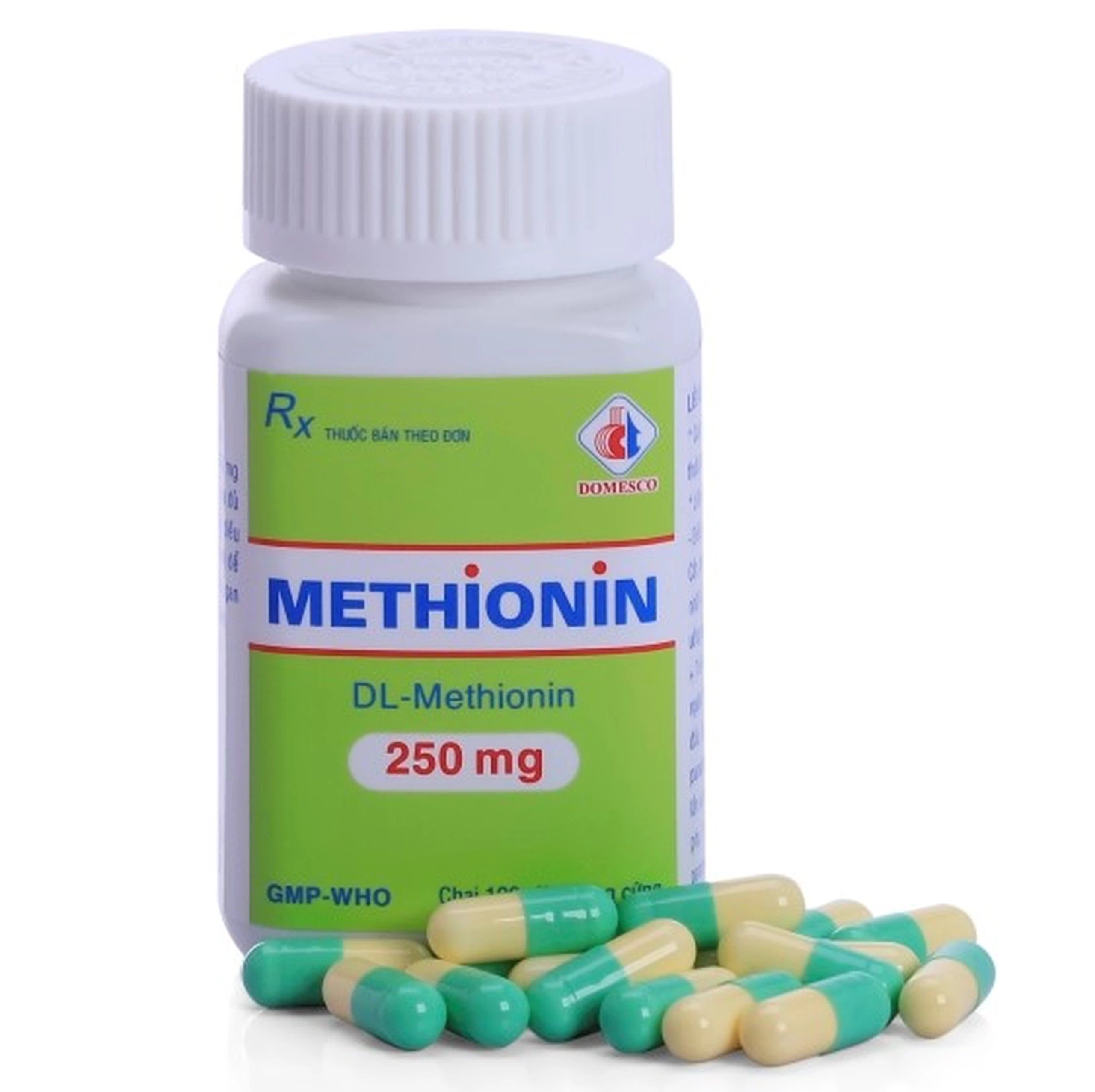 Thuốc Methionin 250mg Domesco điều trị quá liều paracetamol (100 viên)