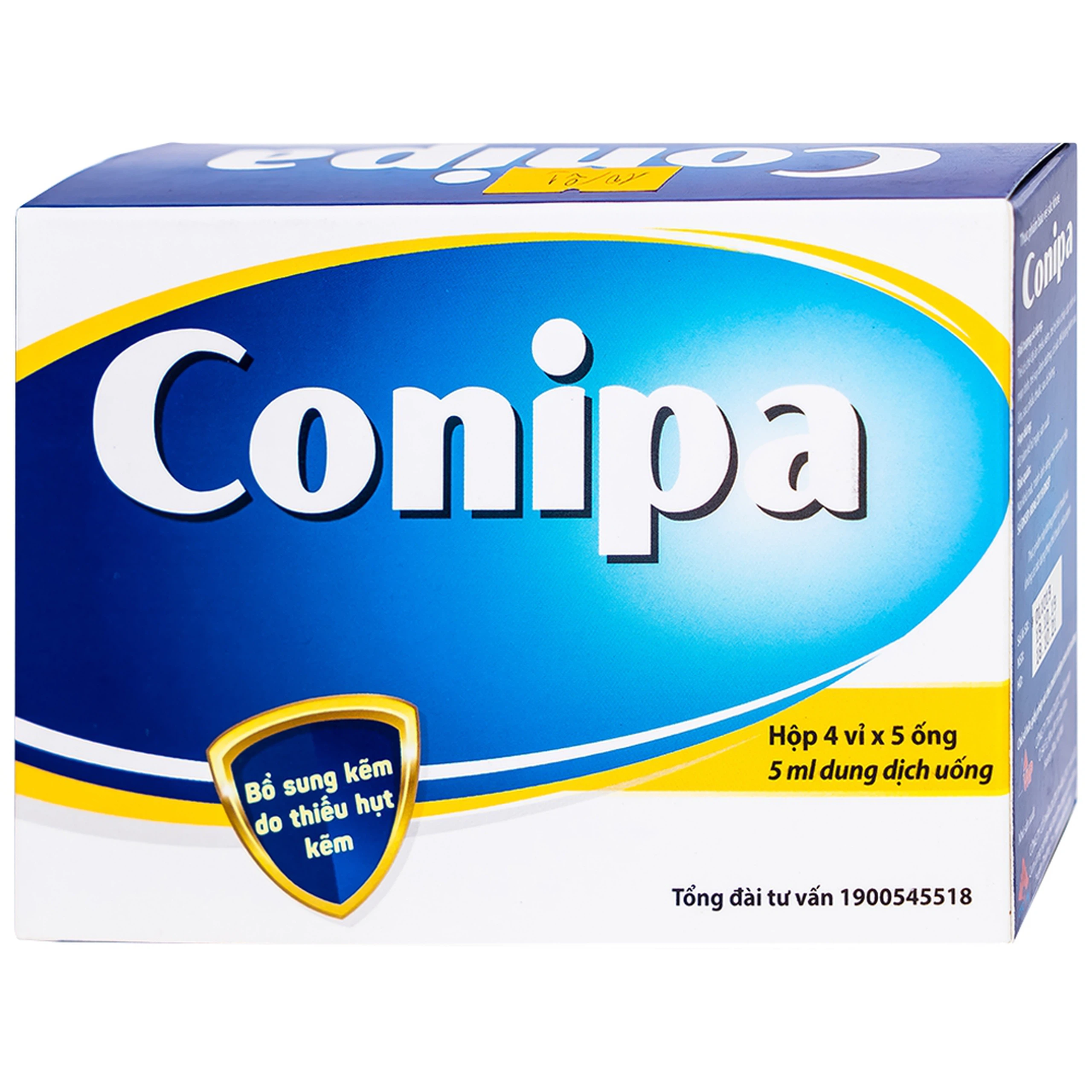 Dung dịch uống Conipa CPC1 Hà Nội bổ sung kẽm, tăng cường sức đề kháng cho cơ thể (4 vỉ x 5 ống x 5ml)