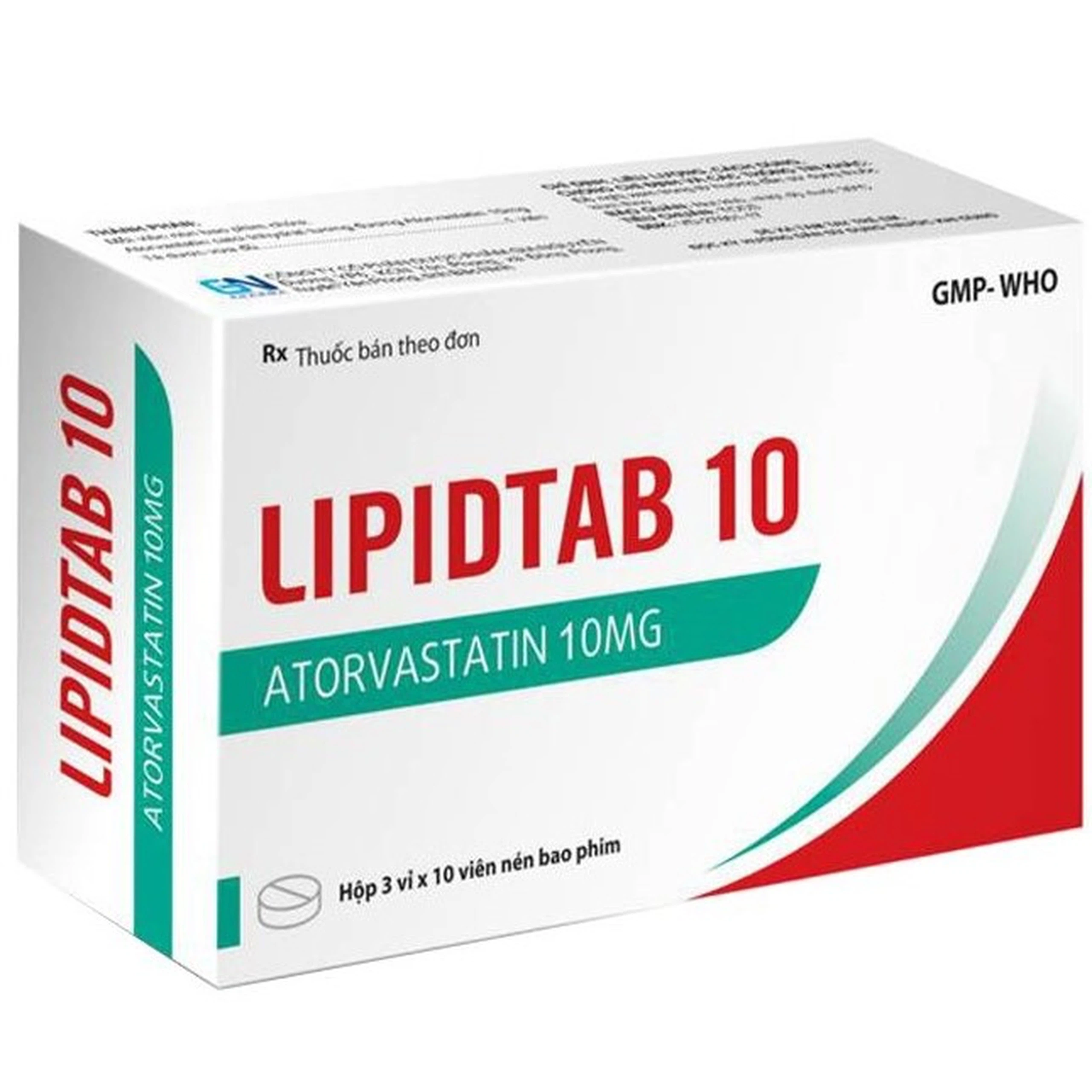 Thuốc Lipidtab 10 Gia Nguyễn giảm cholesterol toàn phần (3 vỉ x 10 viên)