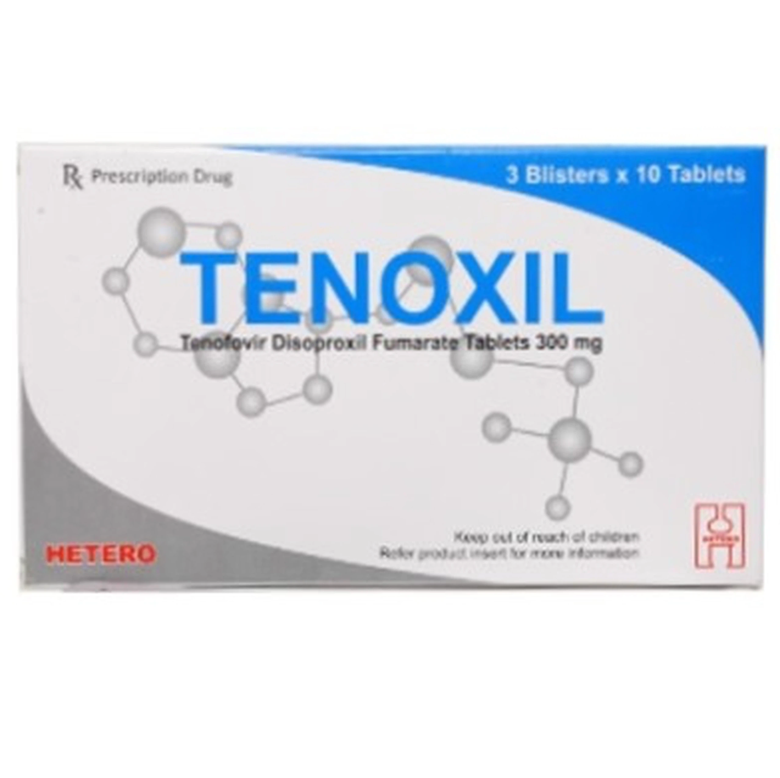 Thuốc Tenoxil Hetero điều trị viêm gan B mạn tính (3 vỉ x 10 viên)