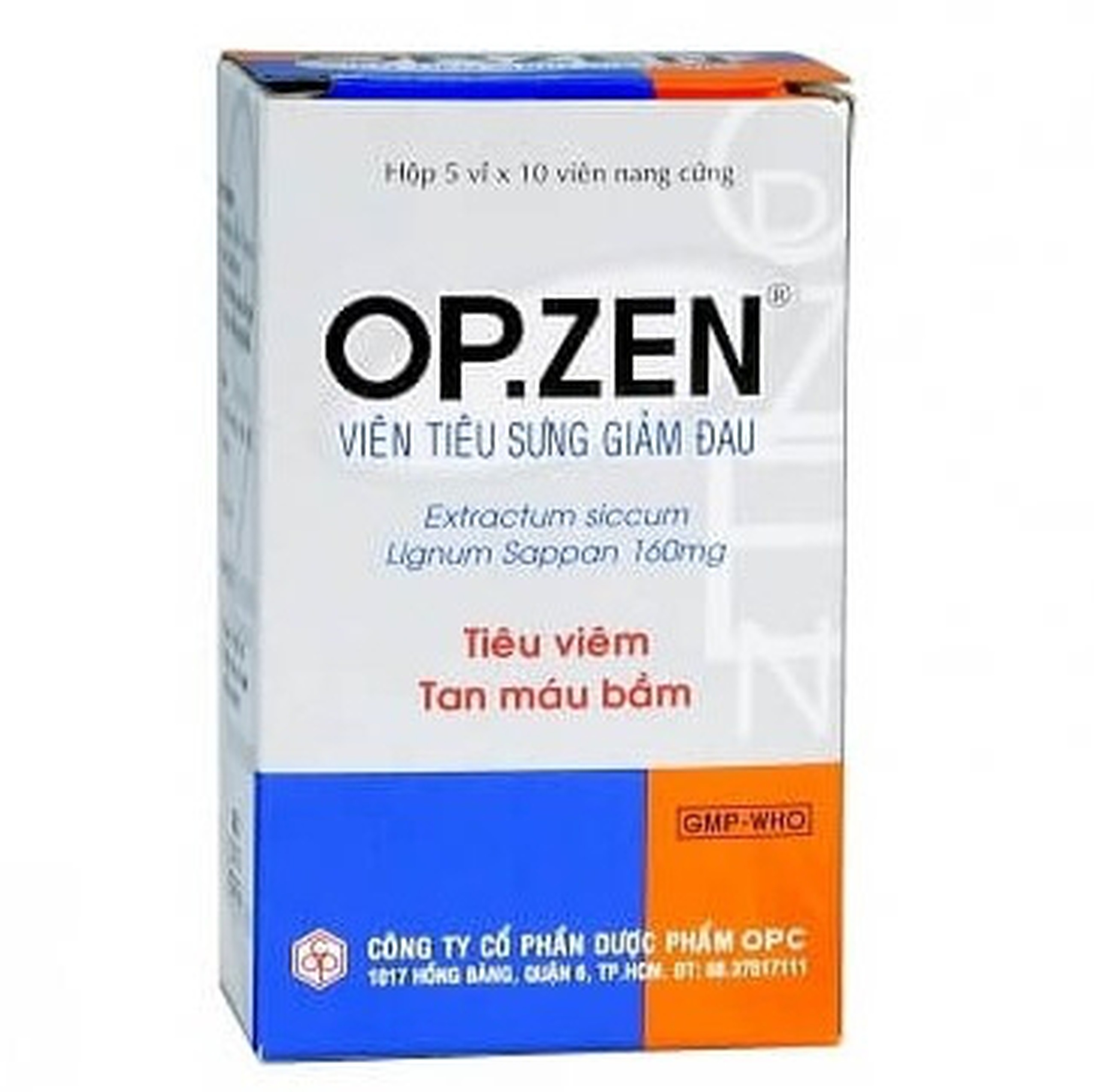 Viên nang cứng Op.Zen OPC tiêu viêm, tan máu bầm, giảm sưng đau do chấn thương (5 vỉ x 10 viên)