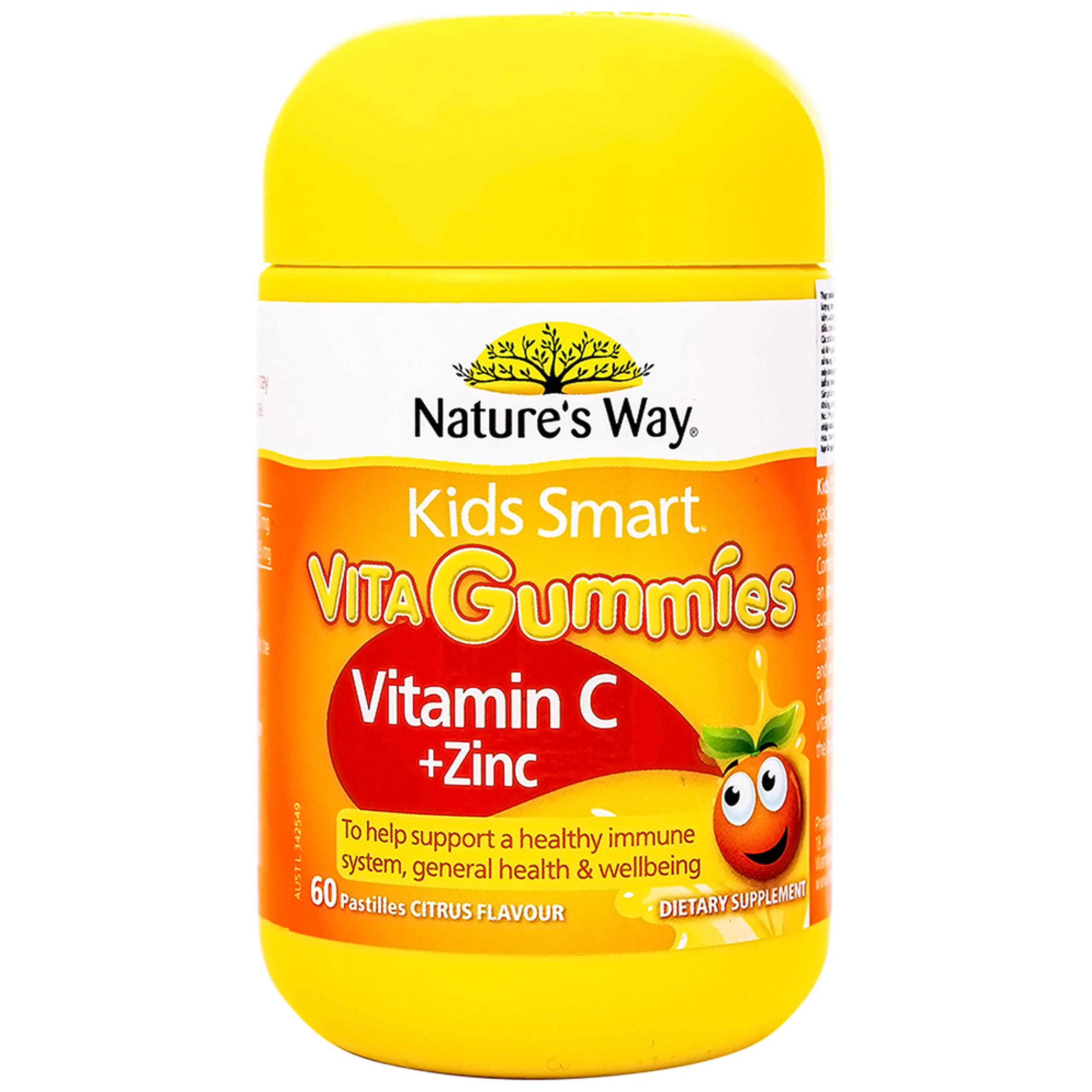 Viên nhai Kids Smart Vita Gummies bổ sung Vitamin C và kẽm giúp tăng cường sức đề kháng(60 viên)