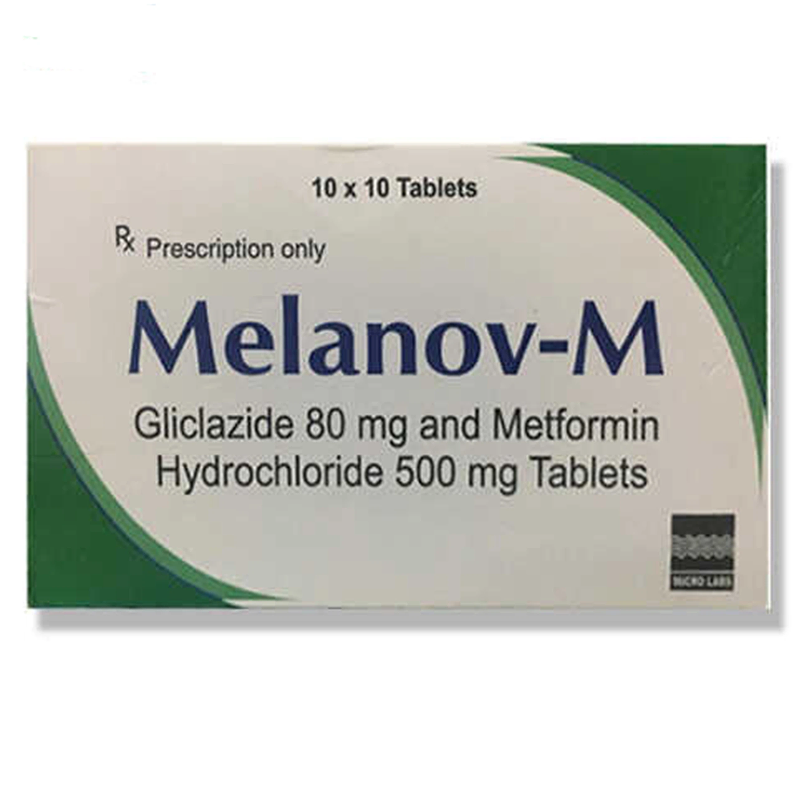 Viên nén Melanov-M Micro điều trị đái tháo đường tuýp 2 (10 vỉ x 10 viên)