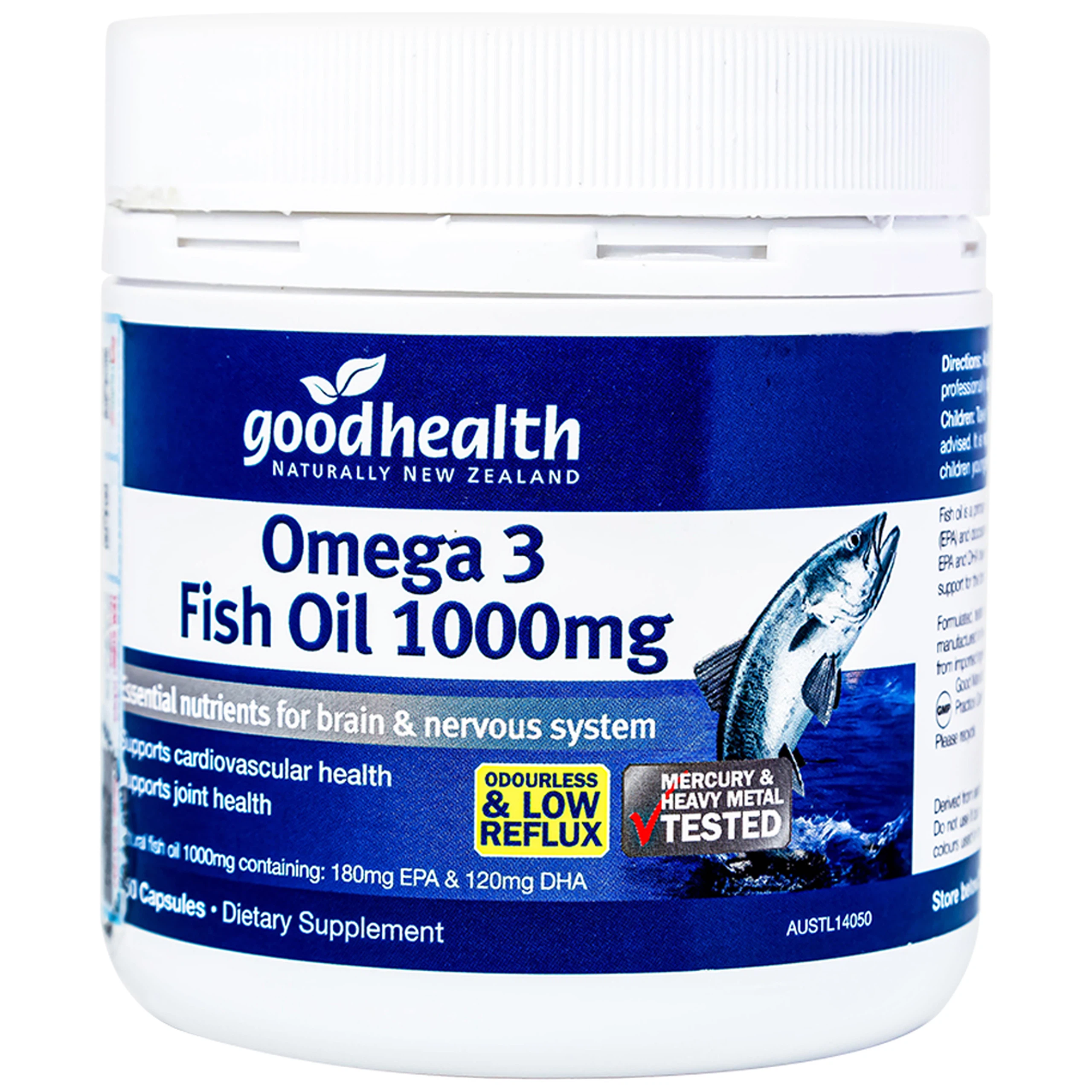 Viên uống Omega 3 Fish Oil 1000mg Good Health giúp phát triển não bộ, tốt cho mắt và tim mạch (150 viên)