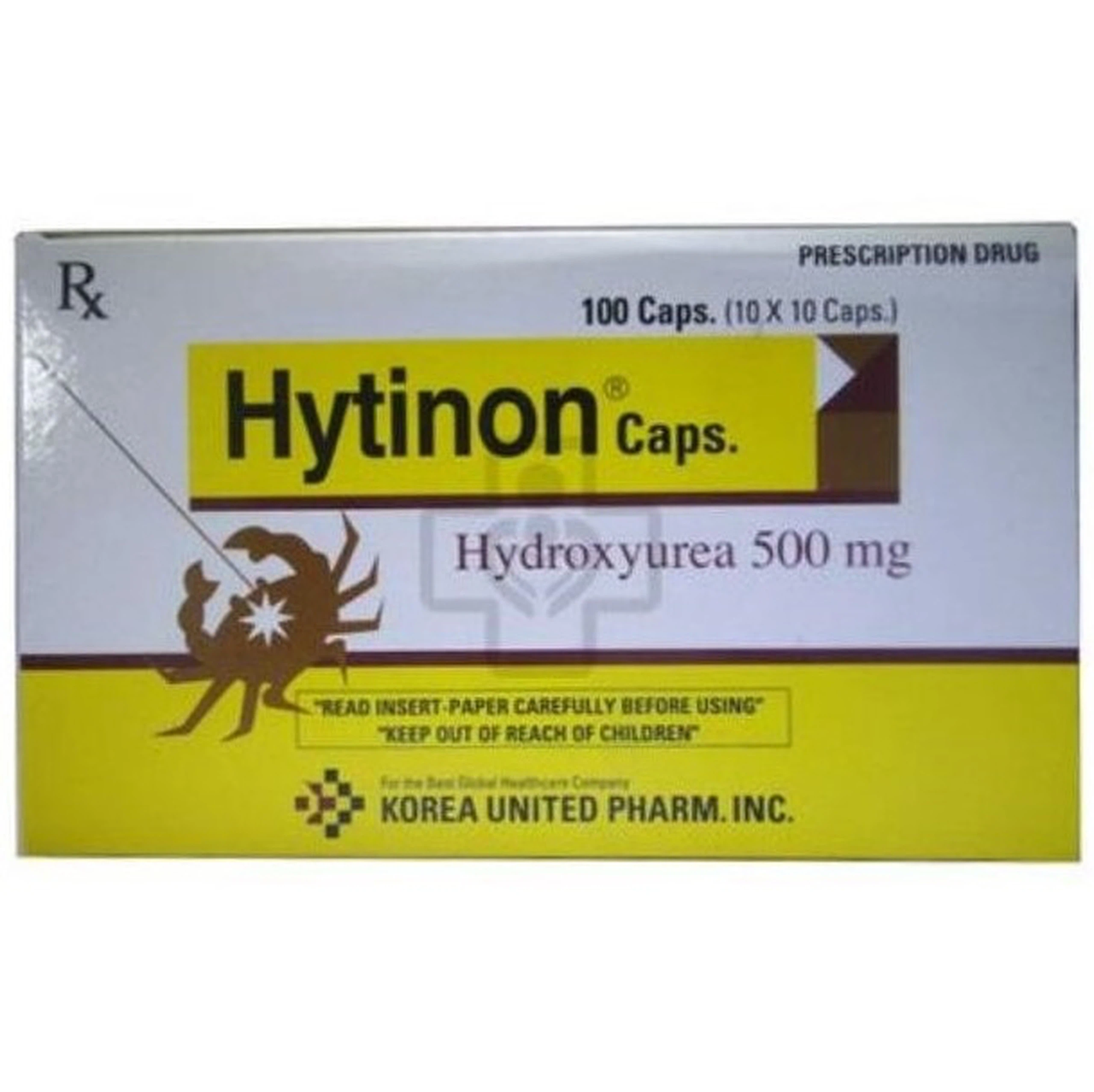 Thuốc Hytinon 500mg Korea United điều trị bệnh bạch cầu mạn tính dòng tủy (10 vỉ x 10 viên)