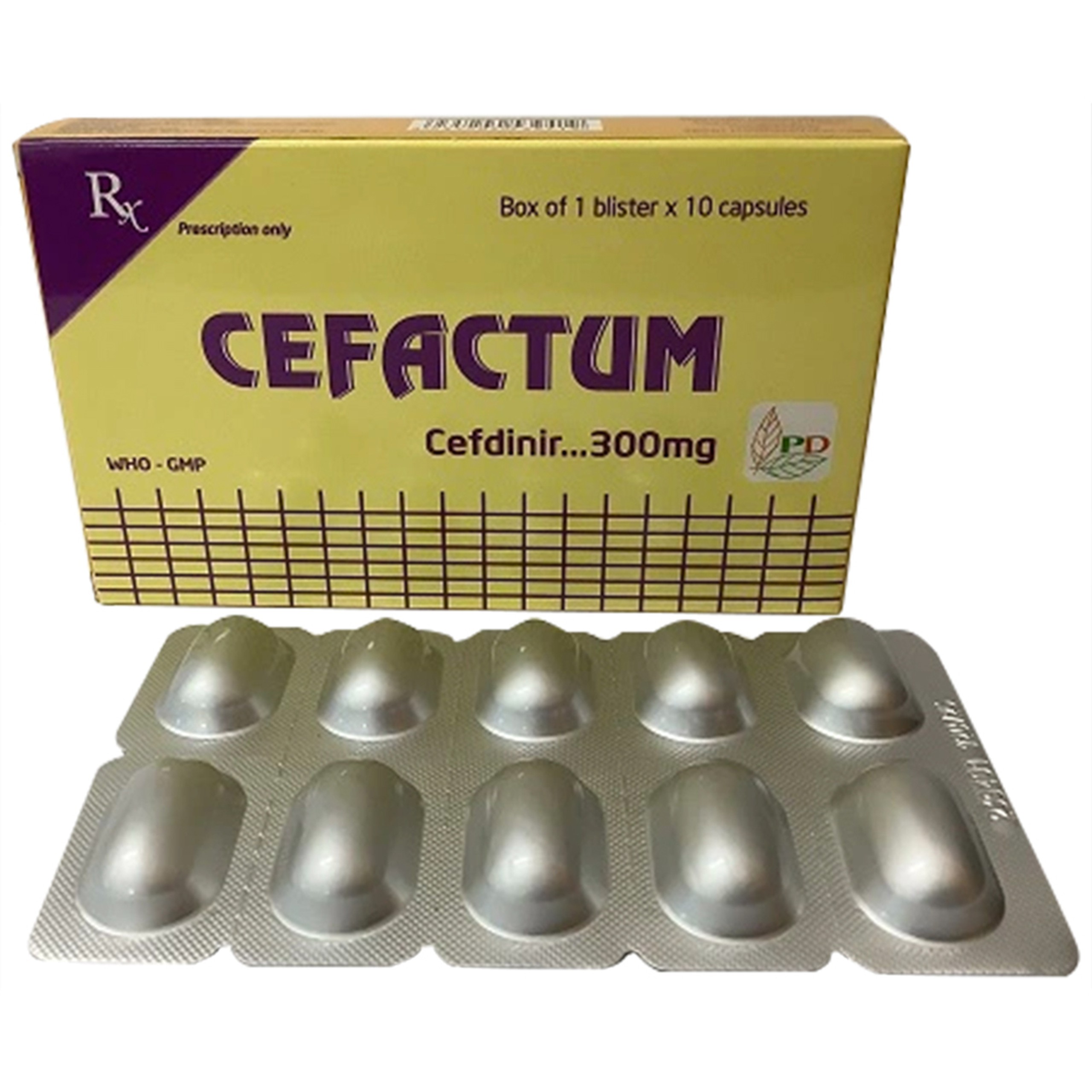 Thuốc Cefactum 300mg Đất Việt điều trị nhiễm khuẩn (1 vỉ x 10 viên)