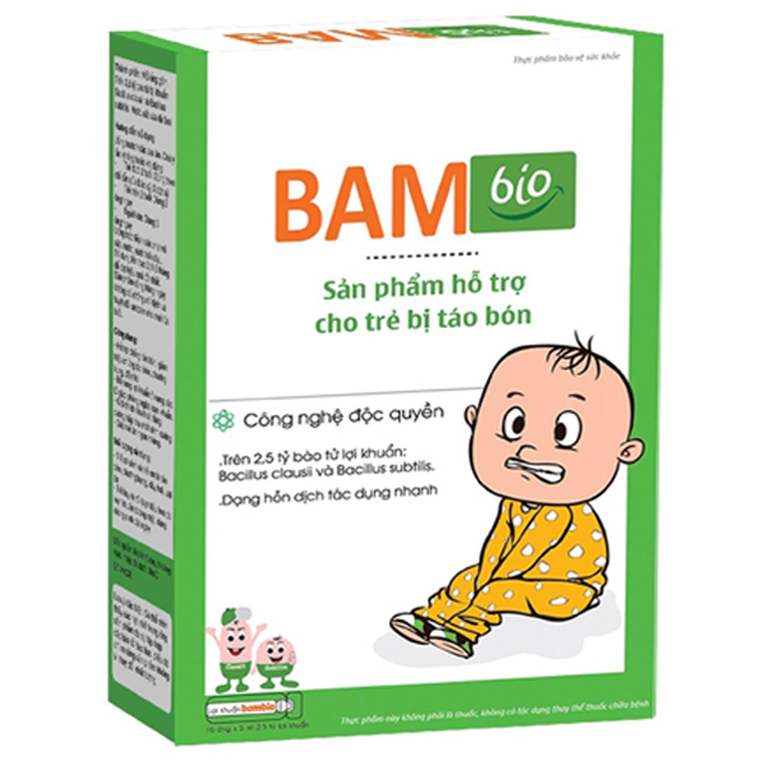 Men vi sinh Bambio Anabio hỗ trợ chống táo bón, giảm triệu chứng táo bón, chướng bụng, đầy hơi (16 ống x 5ml)