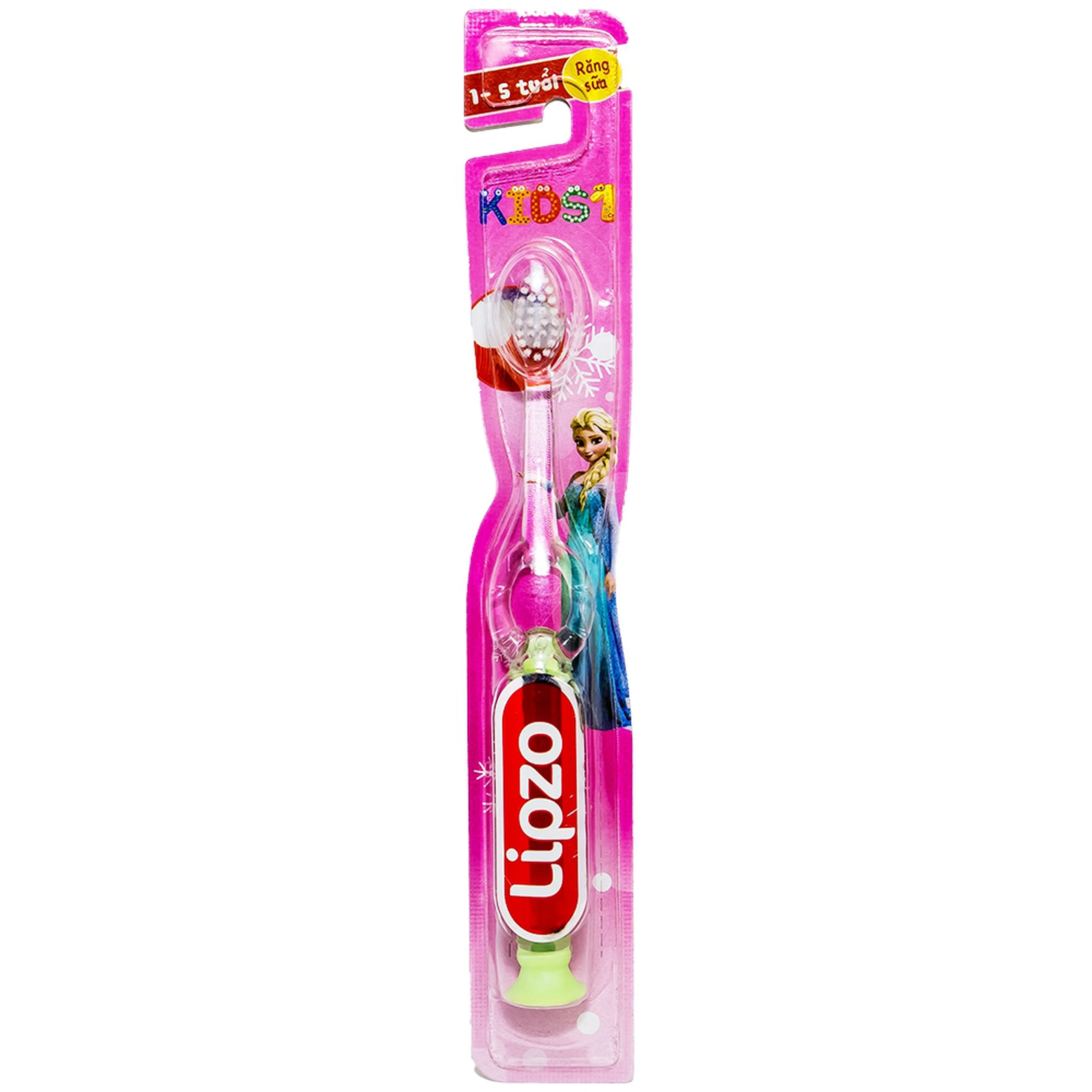 Bàn chải đánh răng Lipzo Kids1 dùng làm sạch răng sữa cho trẻ em từ 1-5 tuổi (1 cây)