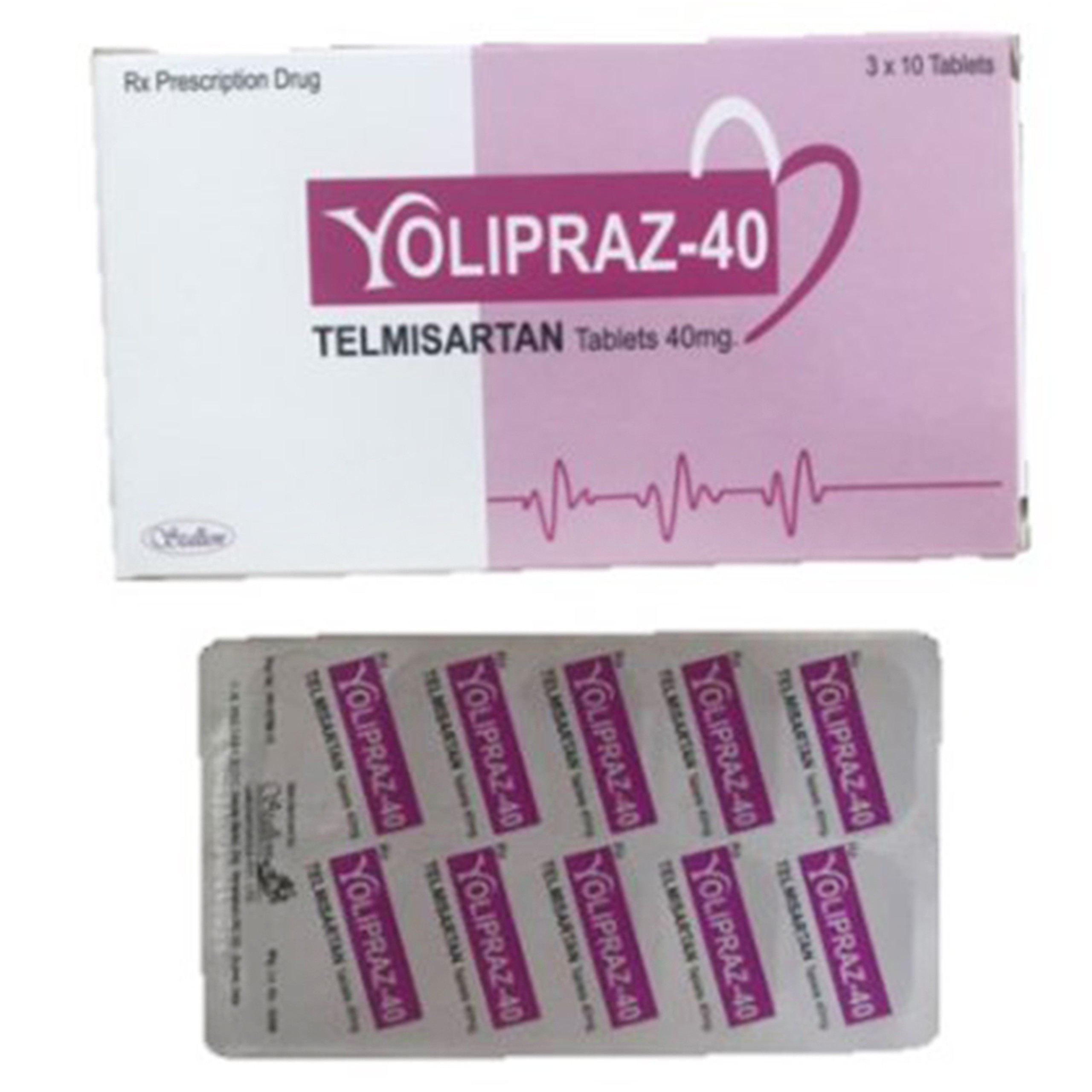 Thuốc Yolipraz-40 Stallion điều trị tăng huyết áp, phòng ngừa bệnh tim mạch (3 vỉ x 10 viên)