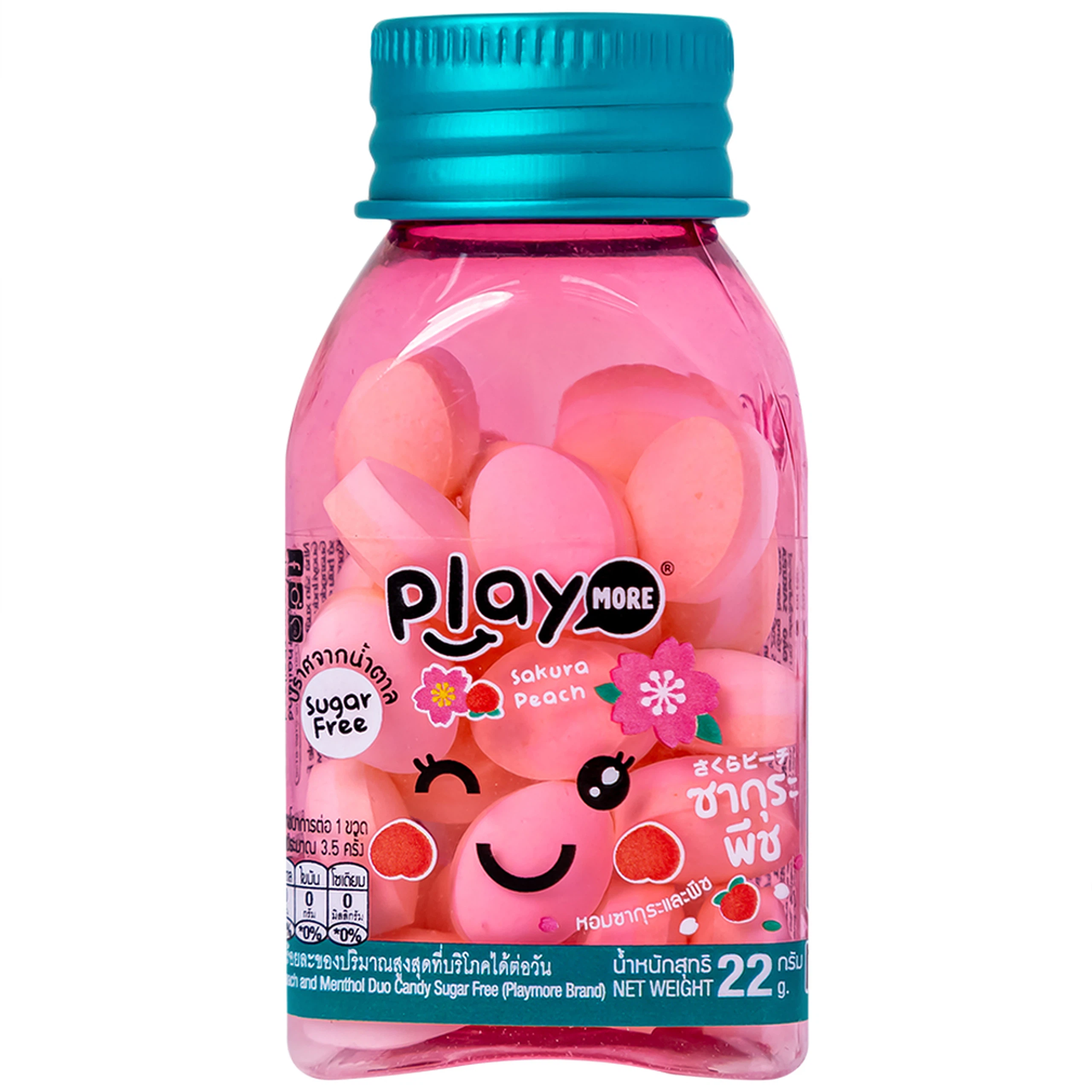 Kẹo the PlayMore hương Đào thơm miệng, mát họng, giảm stress (12g)