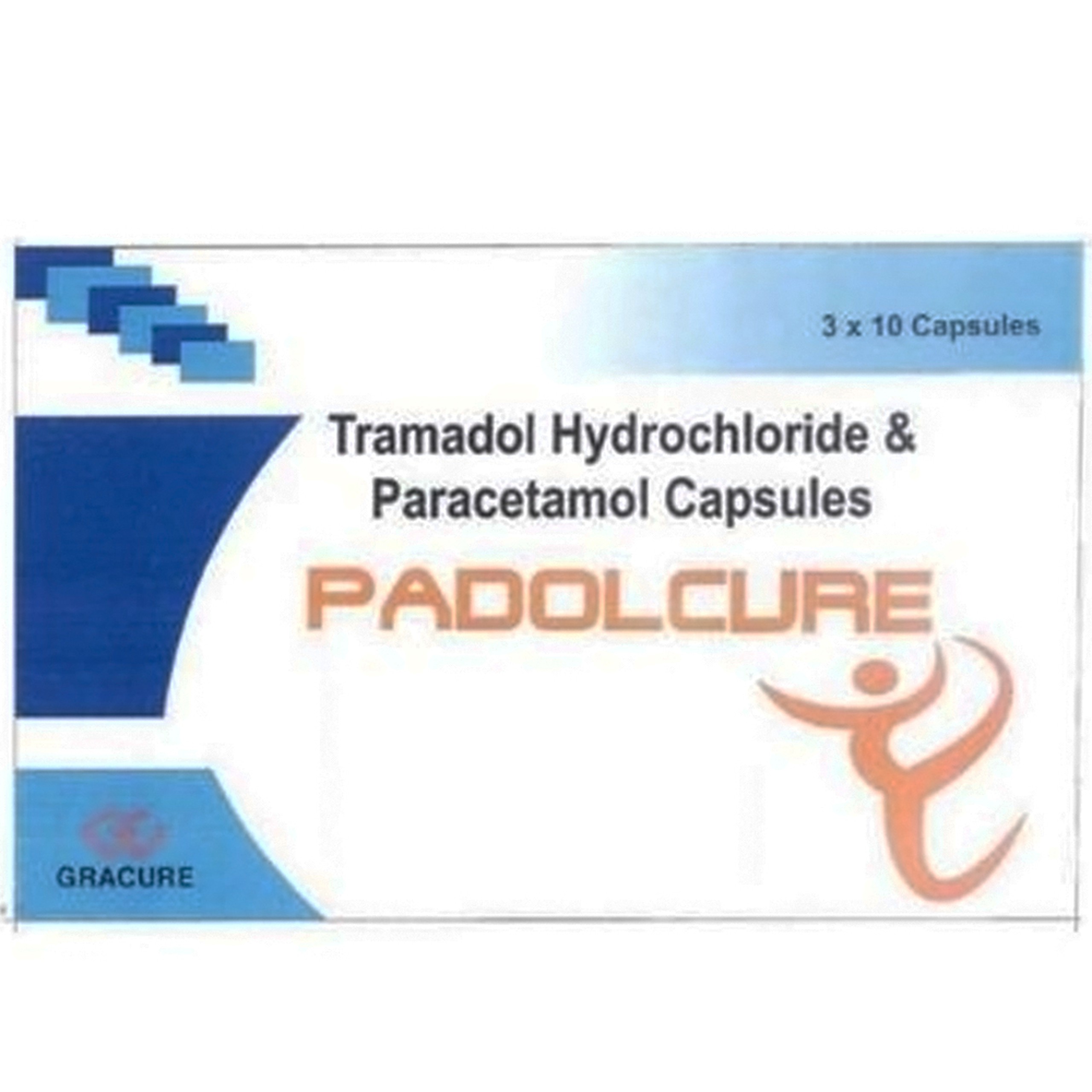 Viên nang cứng Padolcure Gracure điều trị ngắn hạn đau cấp tính vừa đến nặng (3 vỉ x 10 viên)