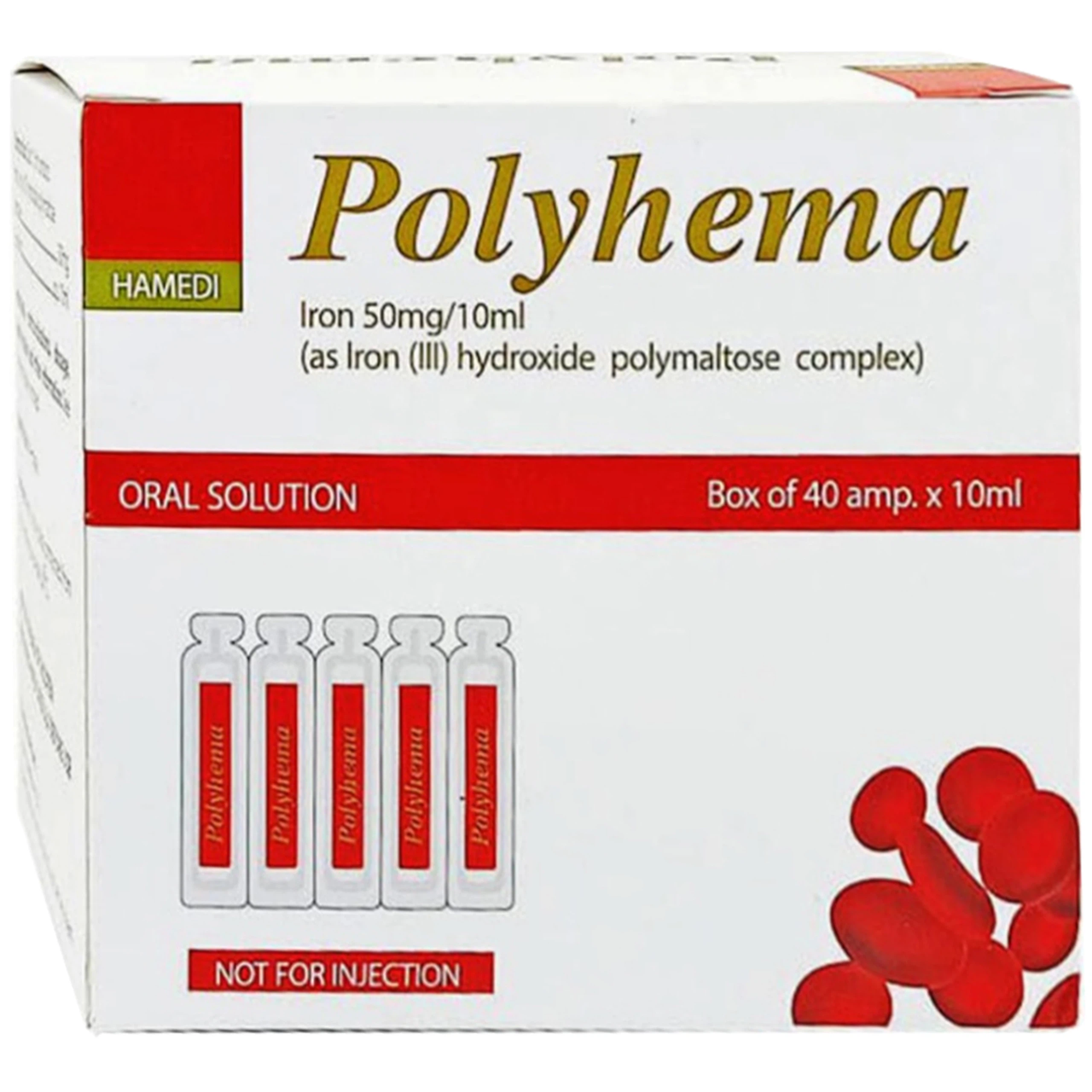 Dung dịch uống Polyhema 10ml bổ sung sắt (40 ống)