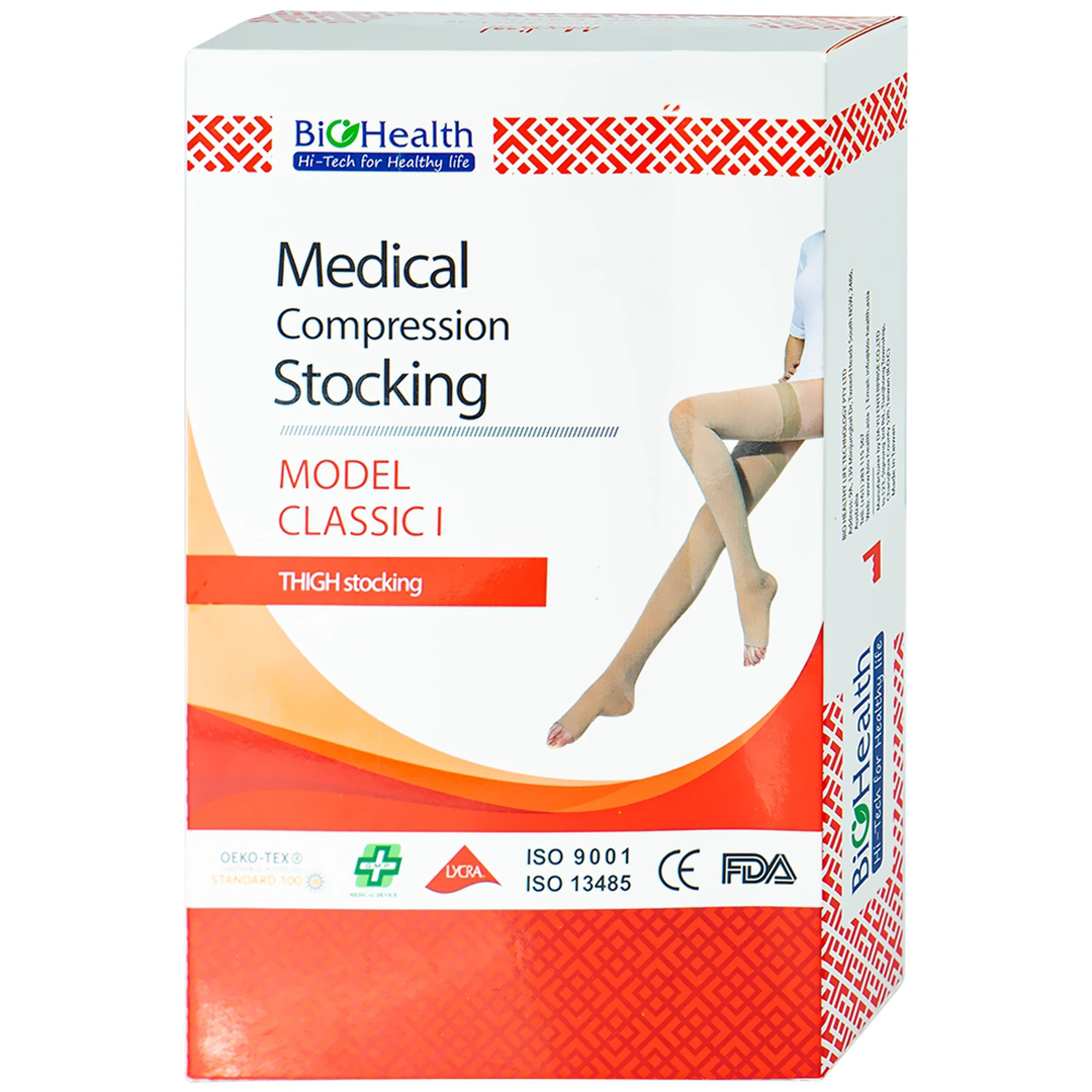 Vớ đùi y khoa Medical Compression Stocking Model Classis I size M Biohealth ngăn ngừa phù nề 