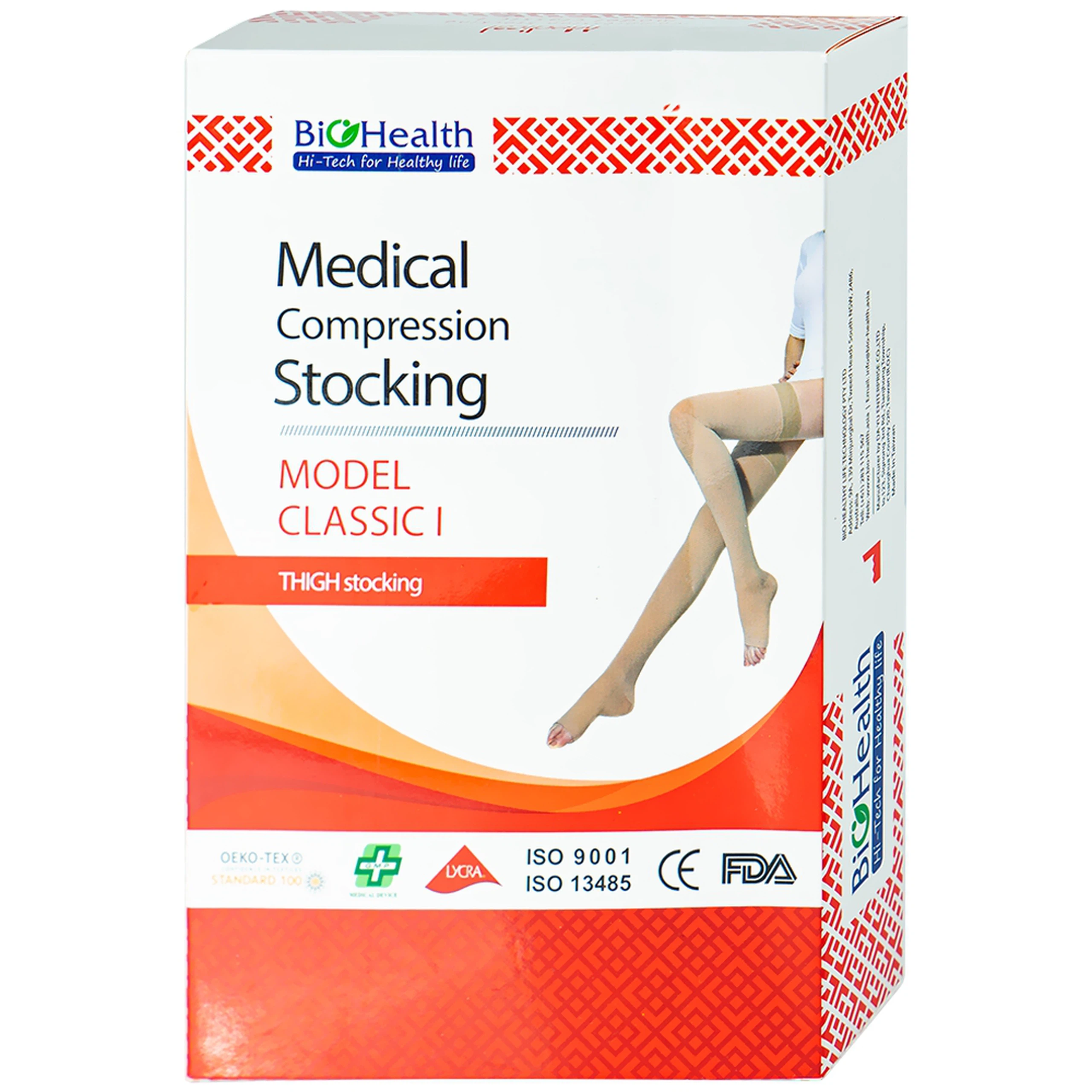 Vớ đùi y khoa Medical Compression Stocking size L BioHealth chống giãn tĩnh mạch - màu da 