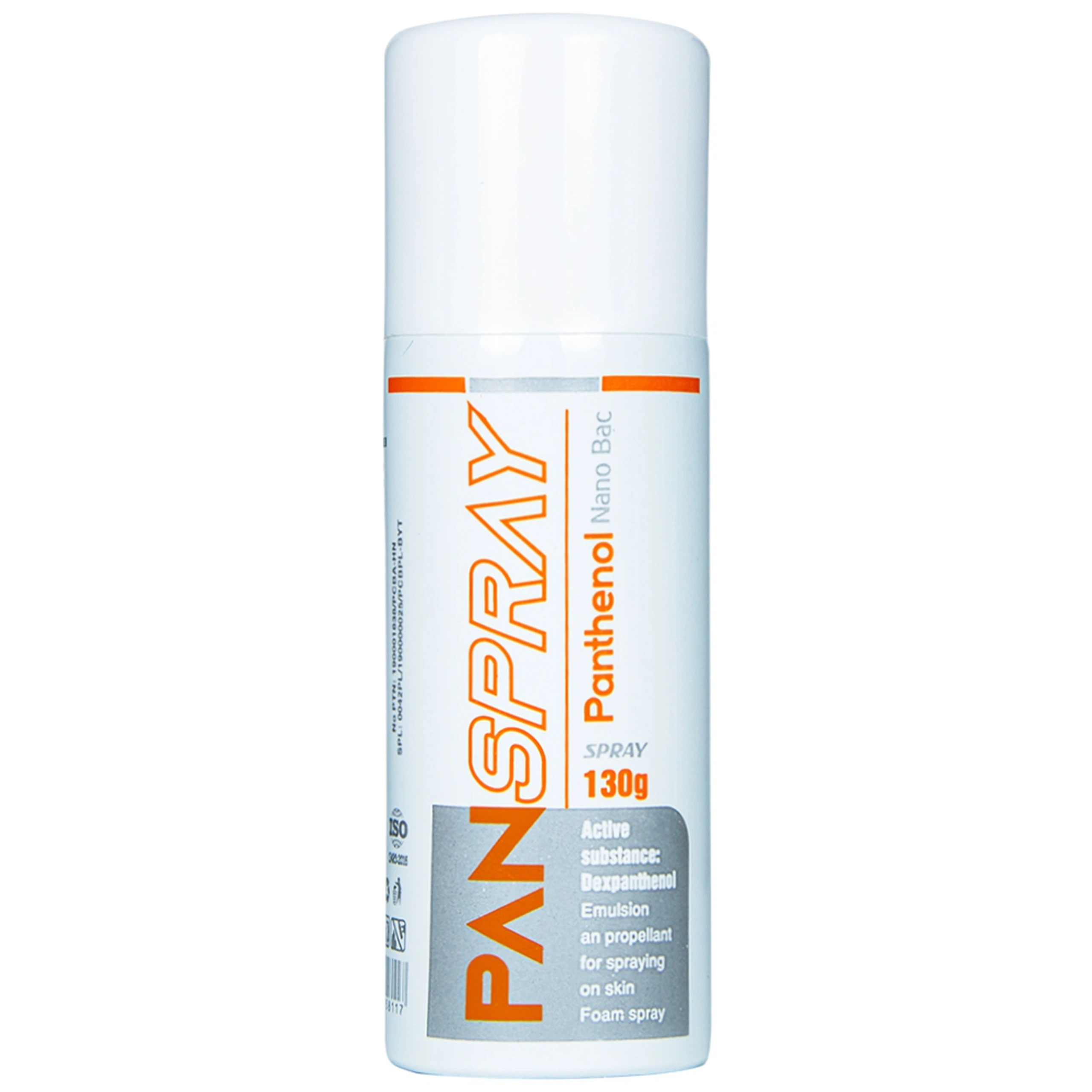 Xịt PanSpray Panthenol hỗ trợ giảm đau, rát, hạn chế tổn thương, viêm nhiễm da (130g)