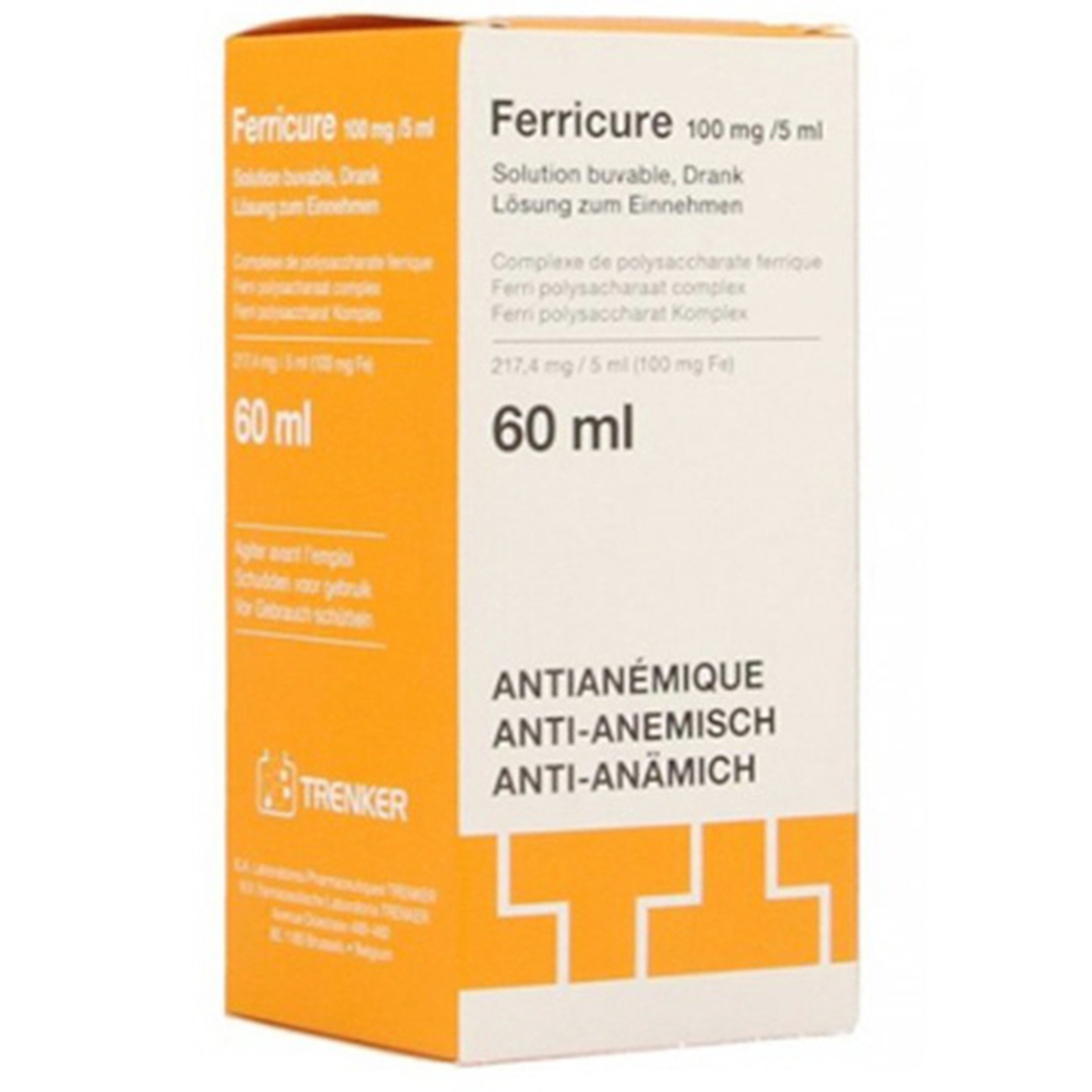 Dung dịch Ferricure Trenker điều trị thiếu sắt, thiếu máu do thiếu sắt (60ml)