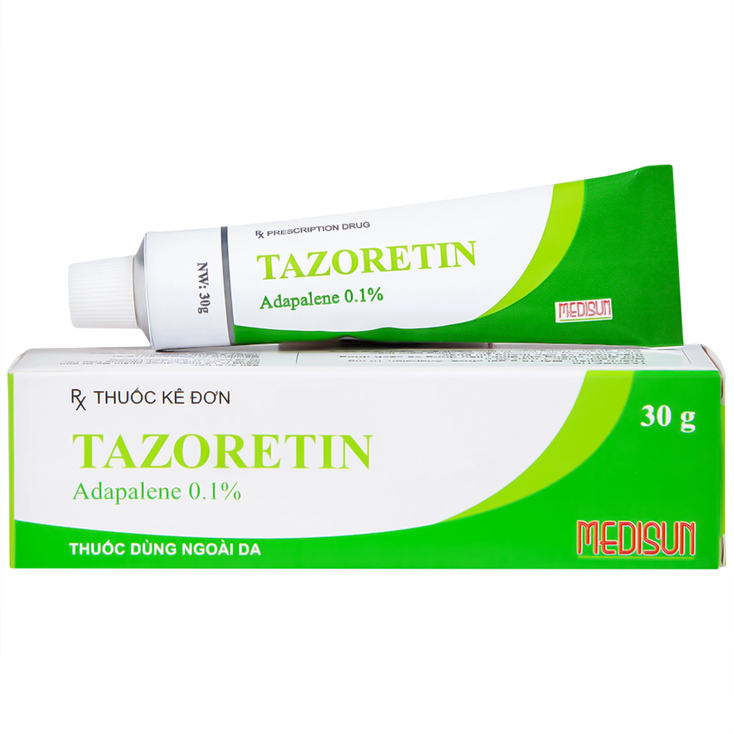 Gel bôi ngoài da Tazoretin điều trị mụn trứng cá vừa và nhẹ (30g) 