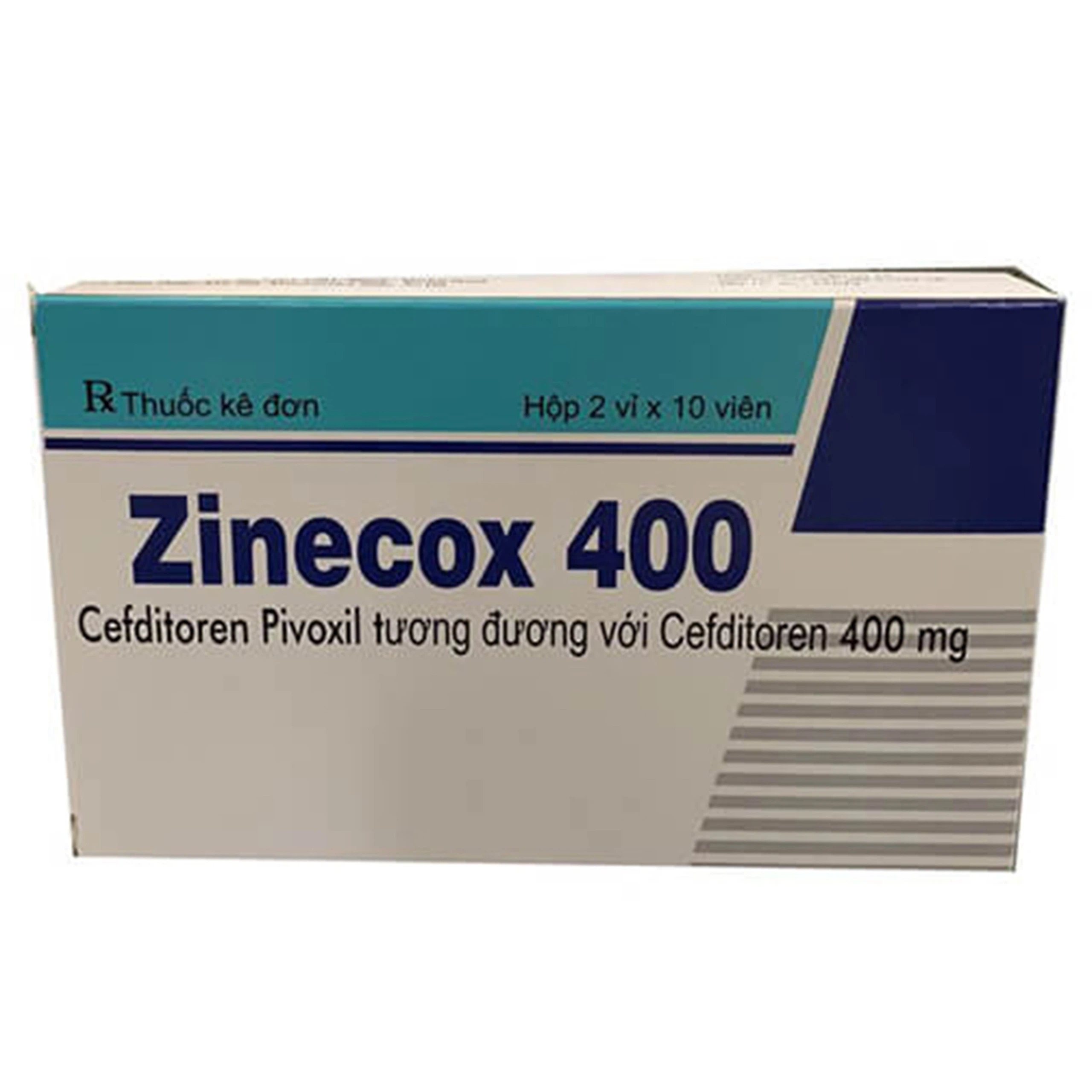 Thuốc Zinecox 400 Maxim điều trị viêm amidan, viêm họng cấp (2 vỉ x 10 viên)