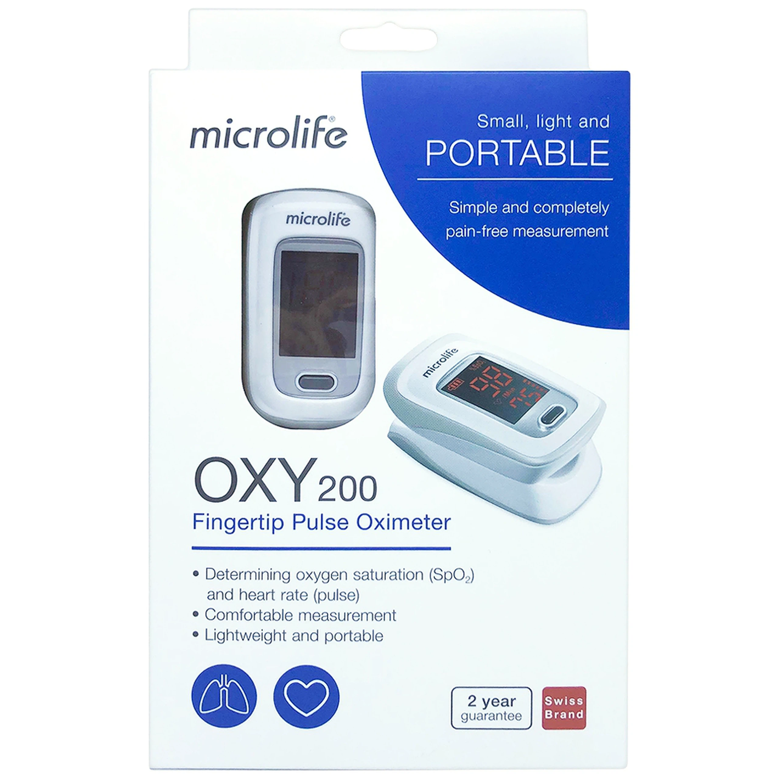 Máy đo nồng độ oxy trong máu Microlife Oxy 200 hỗ trợ đo nhanh chóng và chính xác