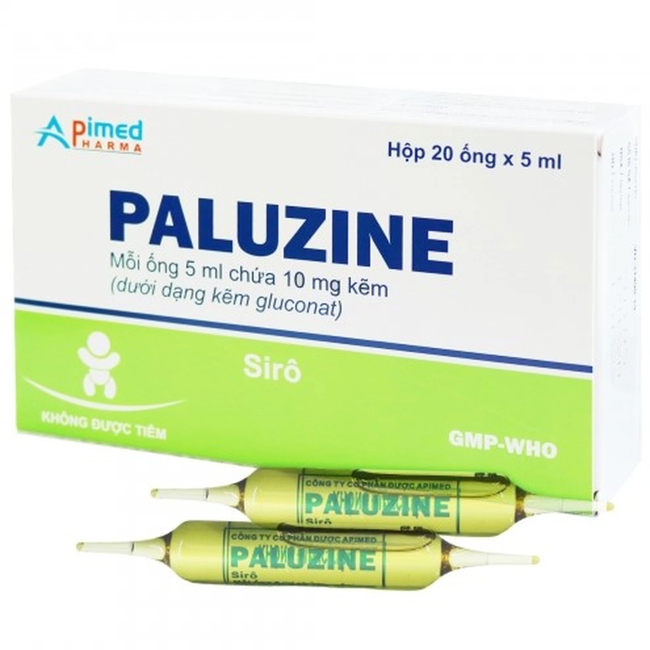 Thuốc Paluzine Apimed điều trị tiêu chảy kéo dài (20 ống x 5ml)