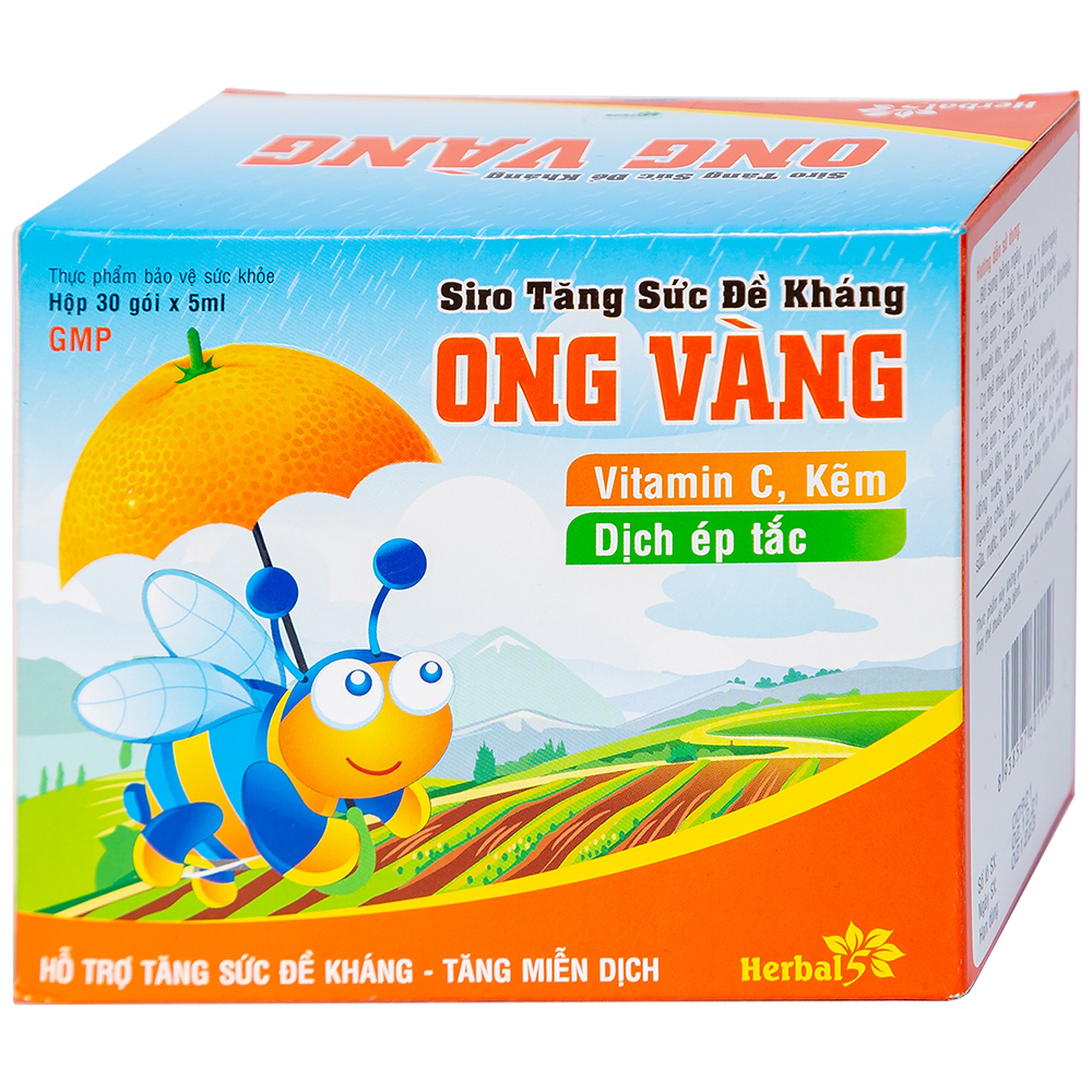 Siro Ong Vàng tăng hỗ trợ tăng sức đề kháng, tăng miễn dịch (30 gói x 5ml)