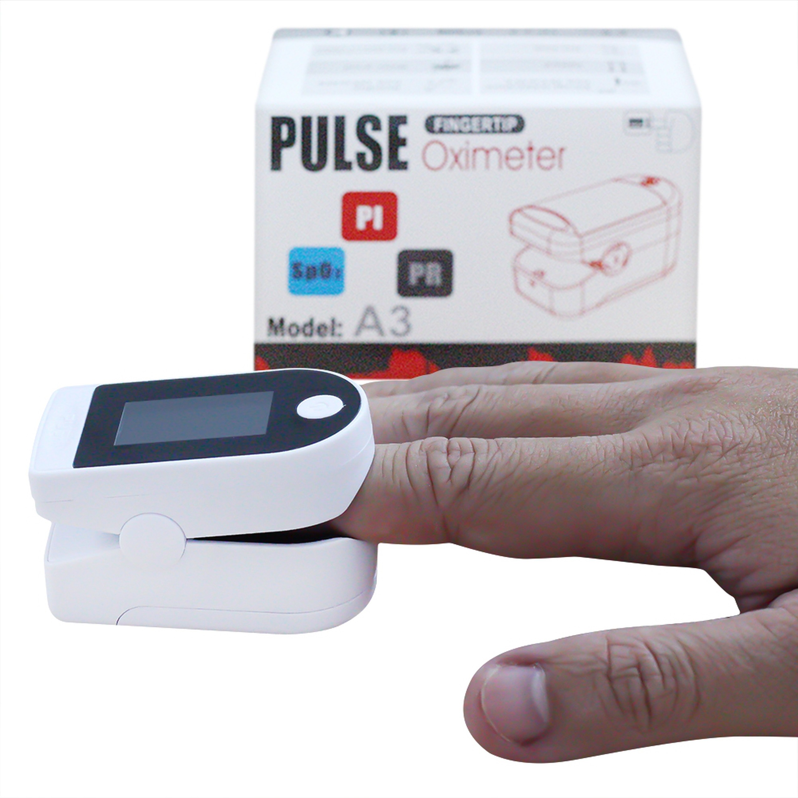 Máy đo nồng độ oxy trong máu (SPO2) Fingertip Pulse Oximeter A3 hỗ trợ đo nhanh chóng và chính xác