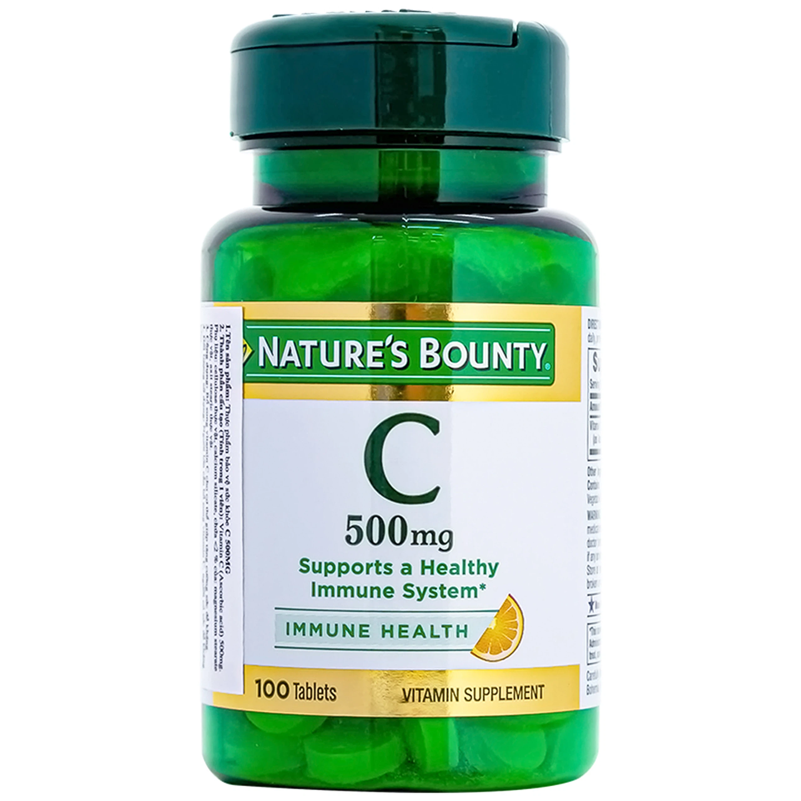 Viên uống C 500mg Nature's Bounty bổ sung vitamin C, tăng cường sức đề kháng (100 viên)