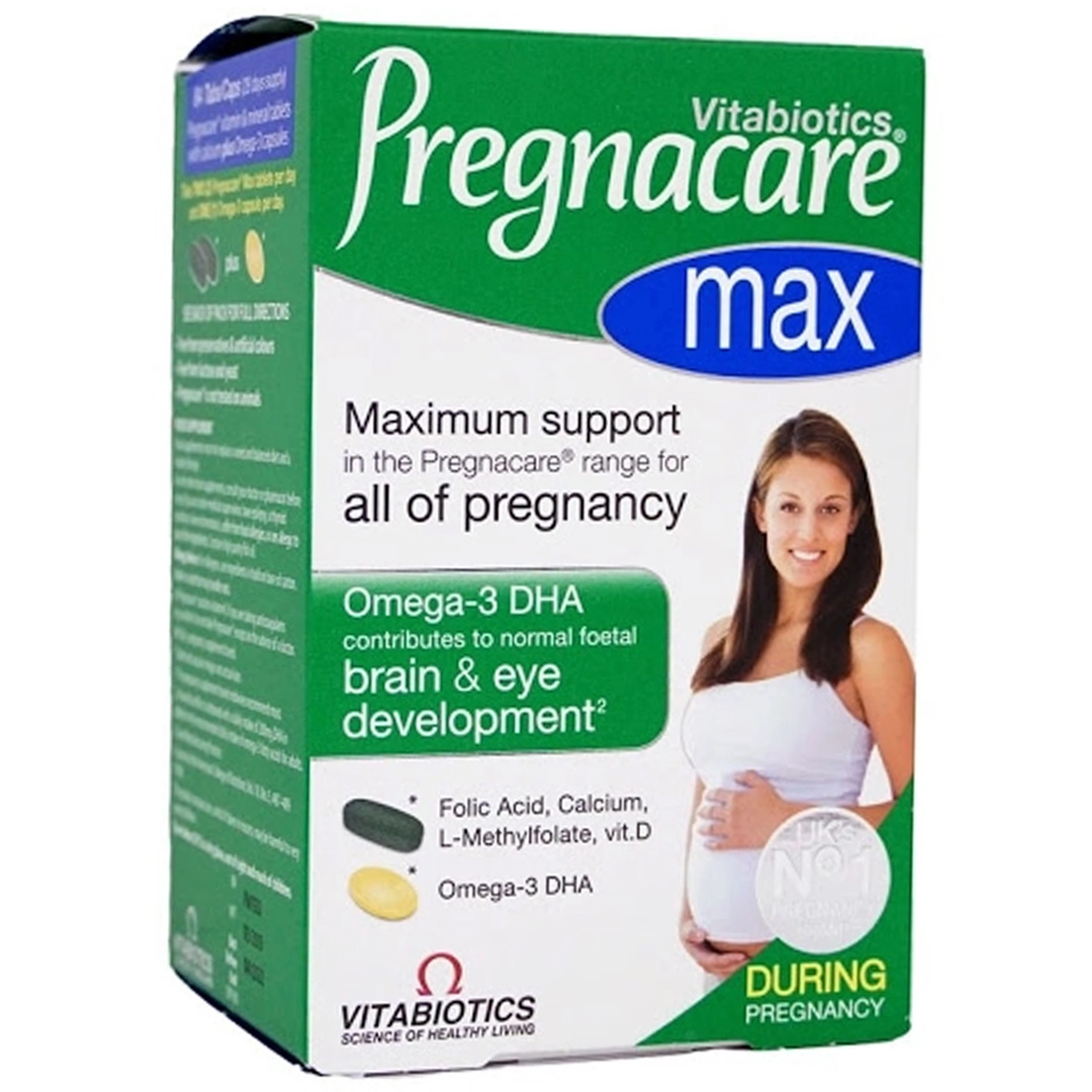 Viên uống Pregnacare Max Omega 3 DHA Vitabiotics cung cấp vitamin và khoáng chất cho phụ nữ mang thai (84 viên)