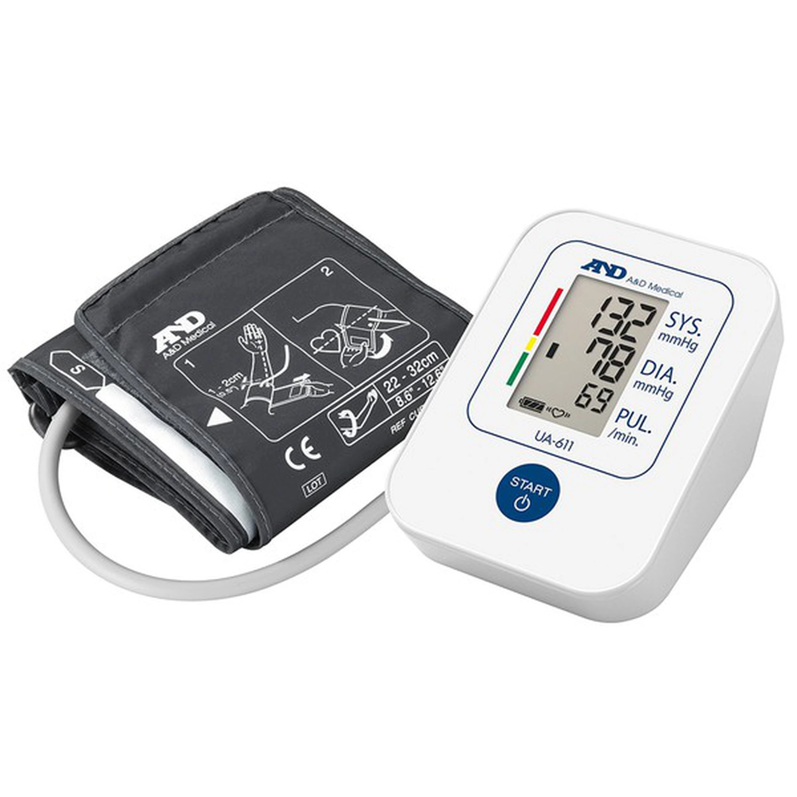 Máy đo huyết áp bắp tay tự động AND UA-611 hỗ trợ đo huyết áp và nhịp tim