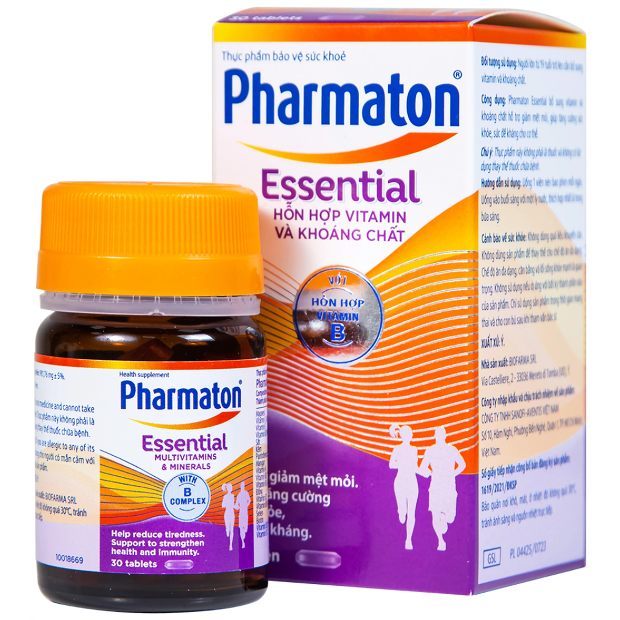 Viên uống Pharmaton Essential Multivitamins Minerals hỗn hợp Vitamin và khoáng chất, tăng cường sức khỏe (30 viên)  