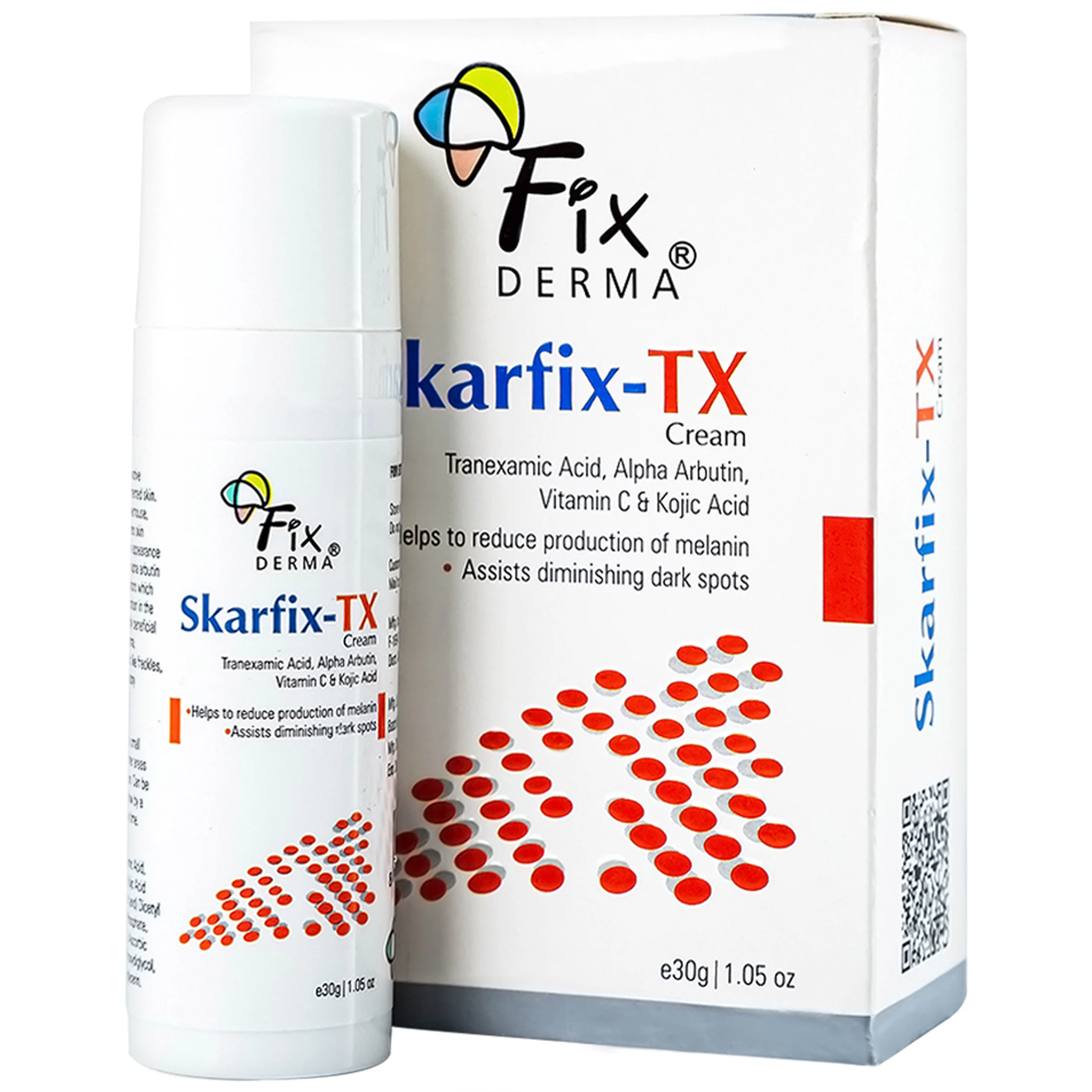 Kem Fixderma Skarfix-TX Cream hỗ trợ làm mờ vết thâm, đốm đen, nám (30g)
