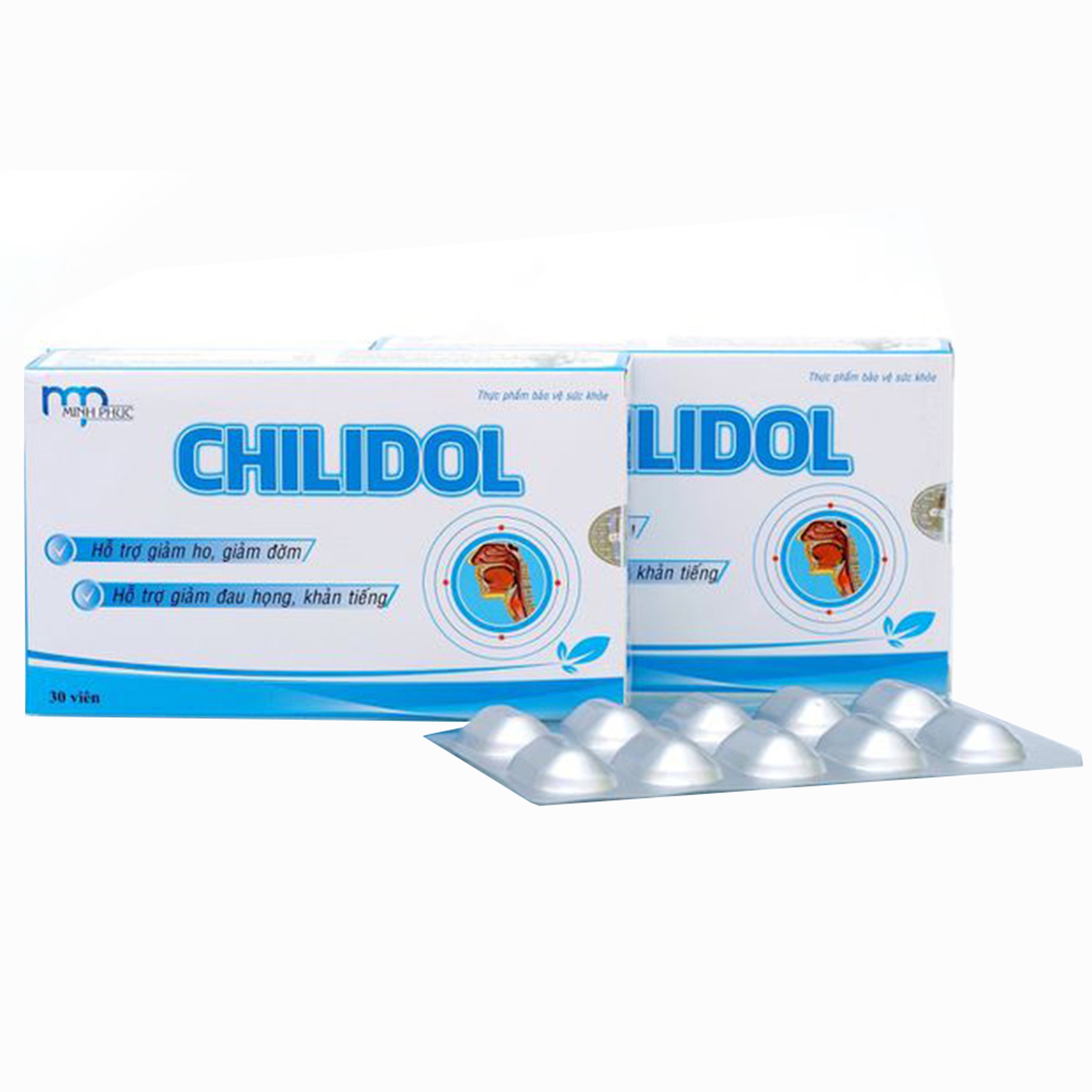 Viên uống Chilidol Smard hỗ trợ giảm ho, giảm đờm, giảm đau họng (3 vỉ x 10 viên)