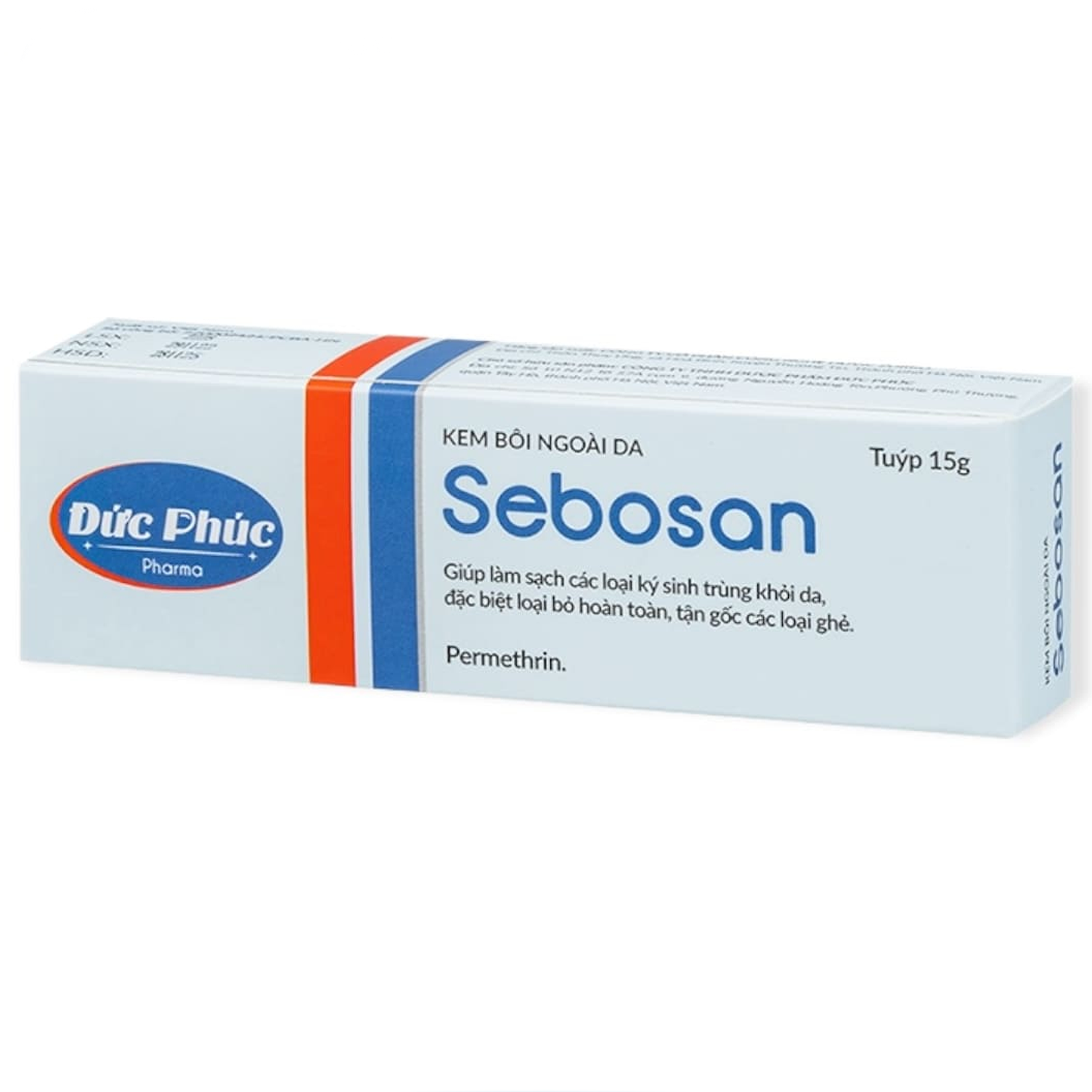 Kem bôi ngoài da Sebosan 15g Đức Phúc Pharma làm sạch các loại ký sinh trùng khỏi da