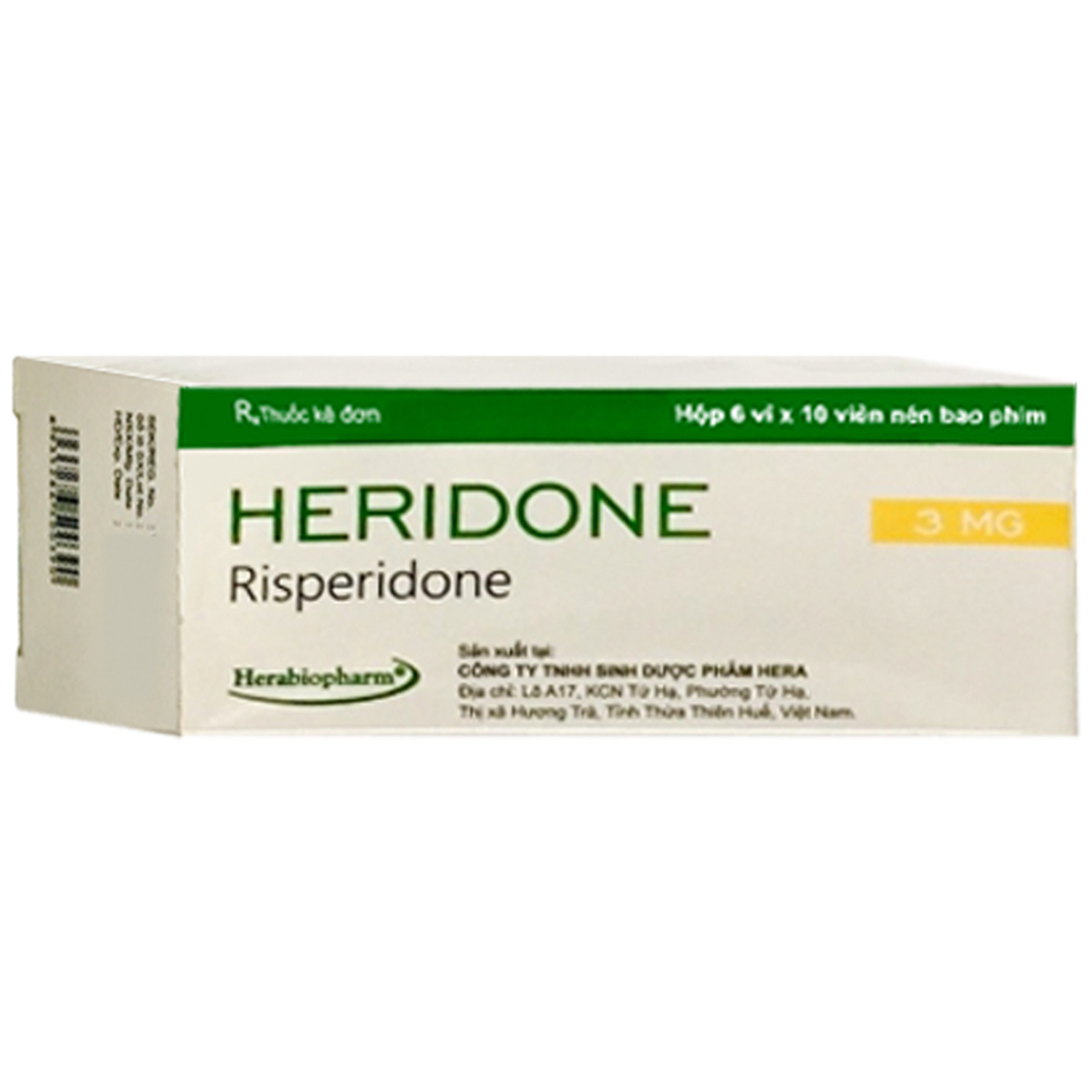 Thuốc Heridone Herabiopharm điều trị tâm thần phân liệt (6 vỉ x 10 viên)