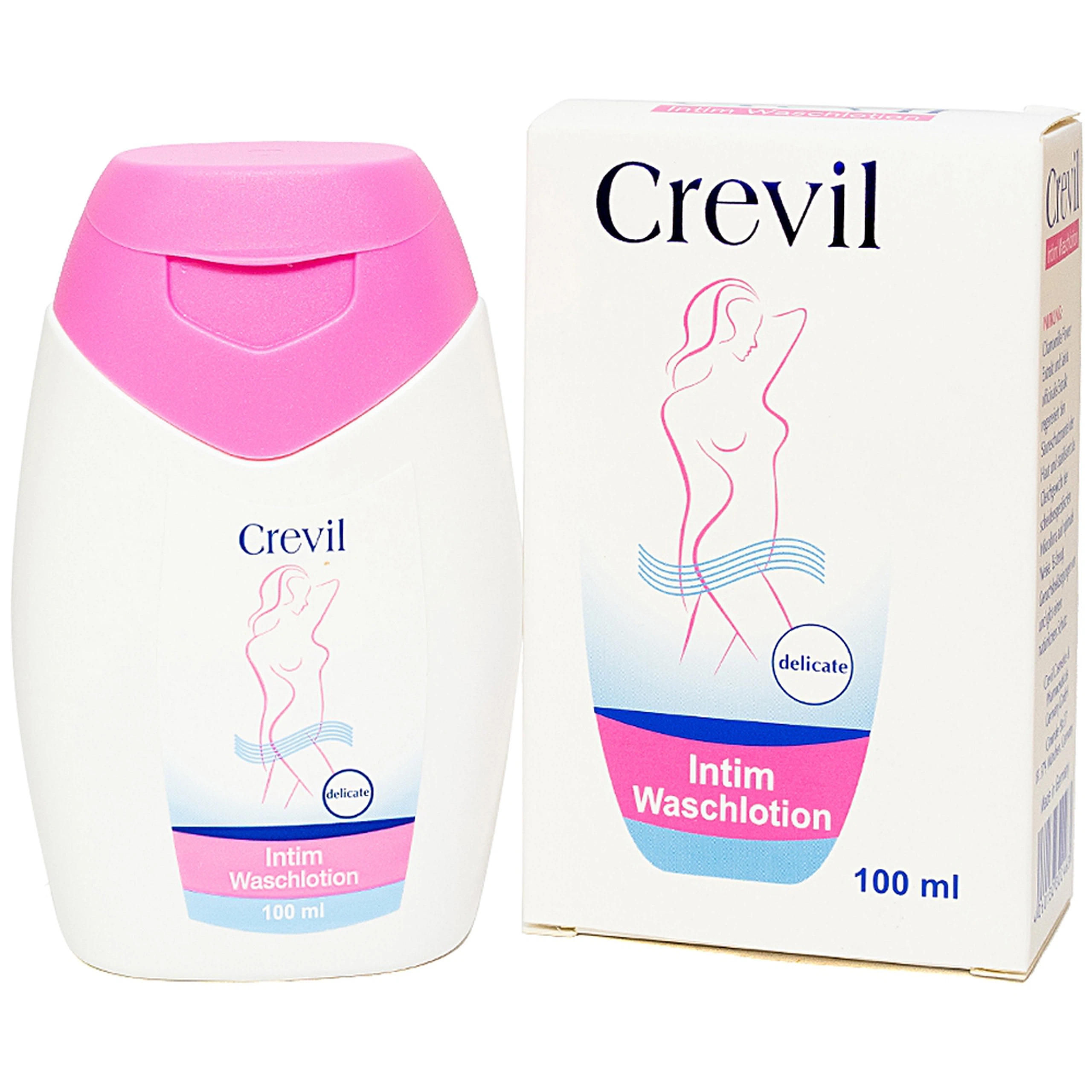 Dung dịch lau chùi và vệ sinh phụ phái đẹp Crevil Intim Waschlotion khử khuẩn, tăng sức đề kháng (100ml)
