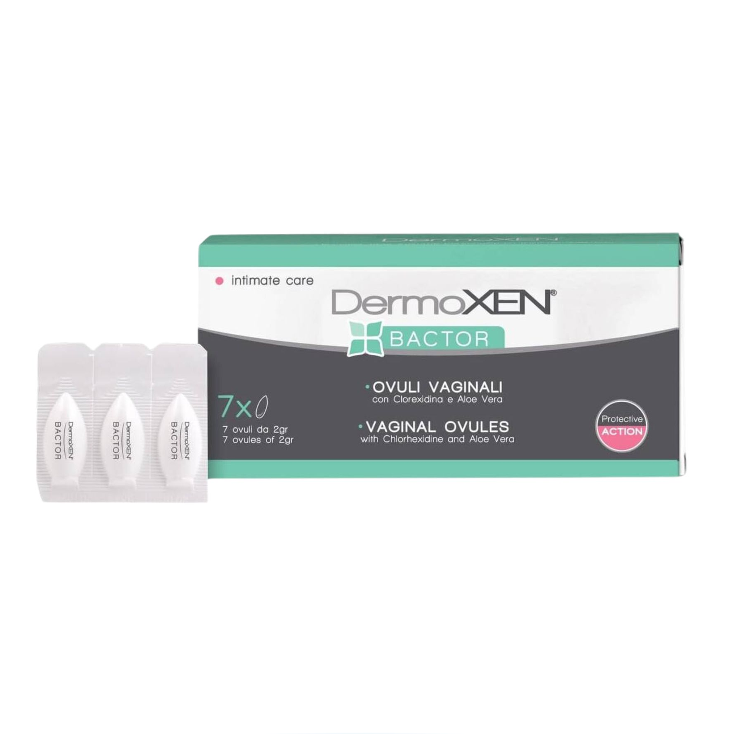 Viên đặt phụ khoa Dermoxen BACTOR Ekuberg Pharma hỗ trợ điều trị viêm phụ khoa, âm đạo do nấm (1 vỉ x 7 viên)