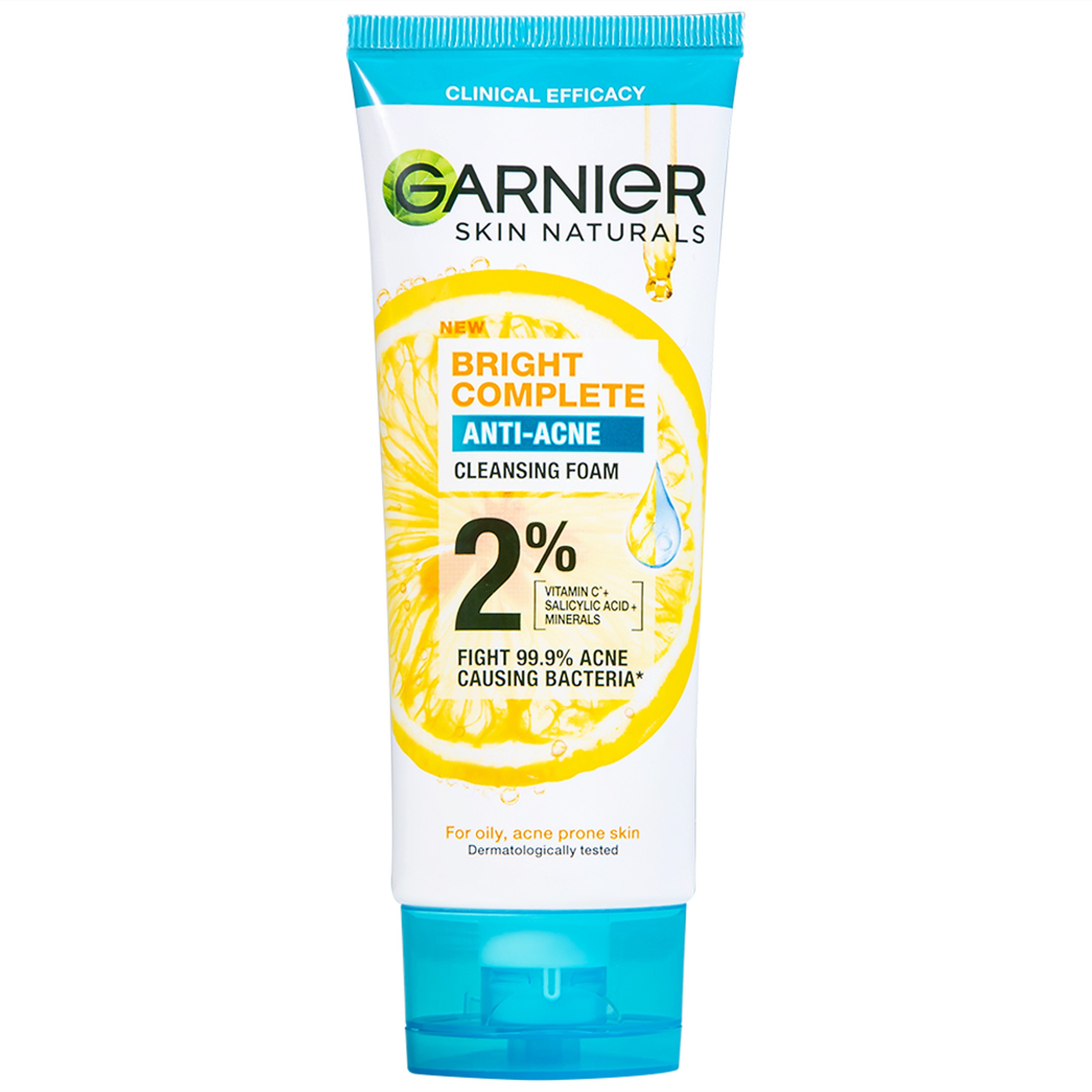 Sữa rửa mặt ngừa mụn Garnier Skin Naturals Bright Complete Anti-Acne Cleansing Foam (100ml)