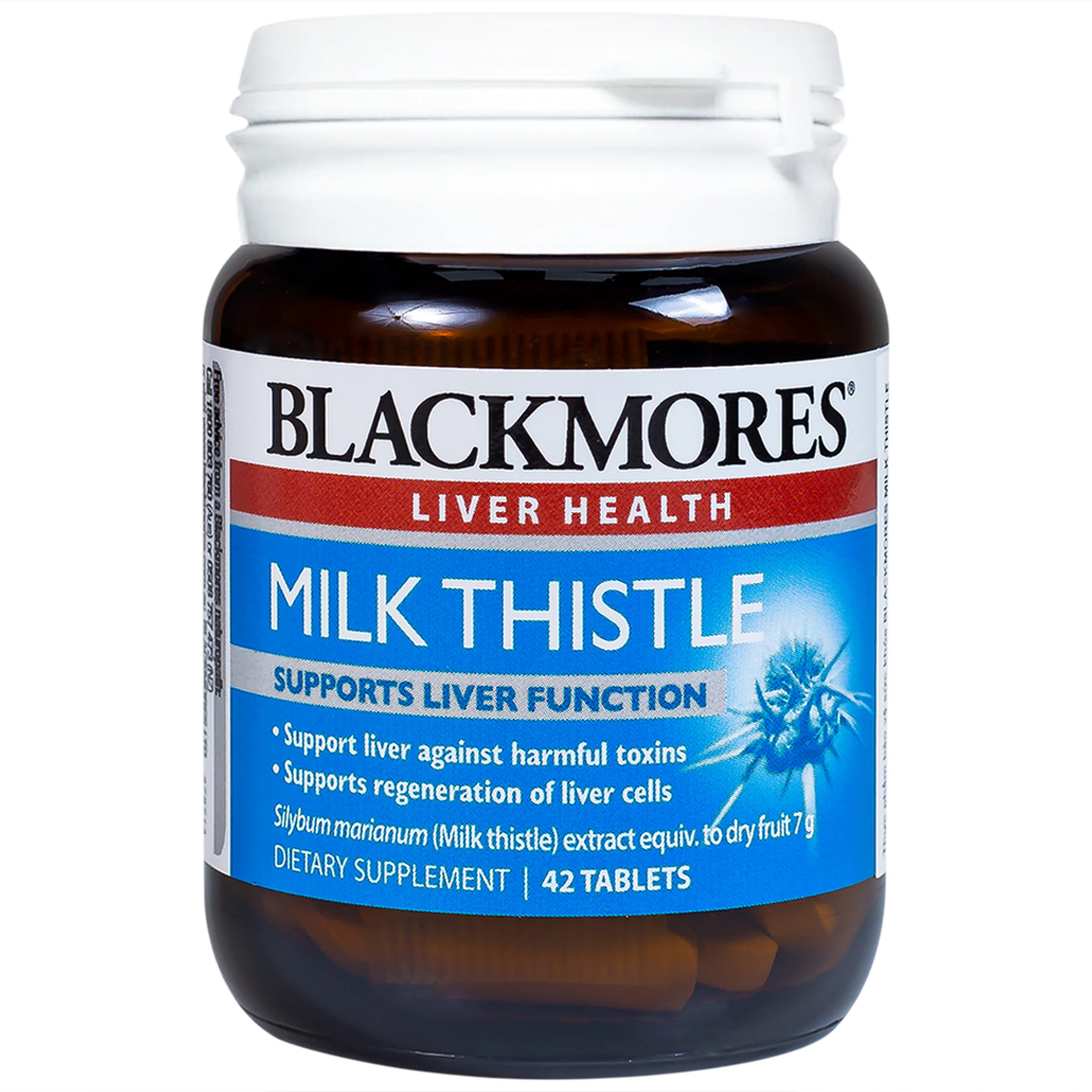 Viên uống Blackmores Milk Thistle hỗ trợ quá trình phục hồi tế bào gan, bảo vệ gan (42 viên)