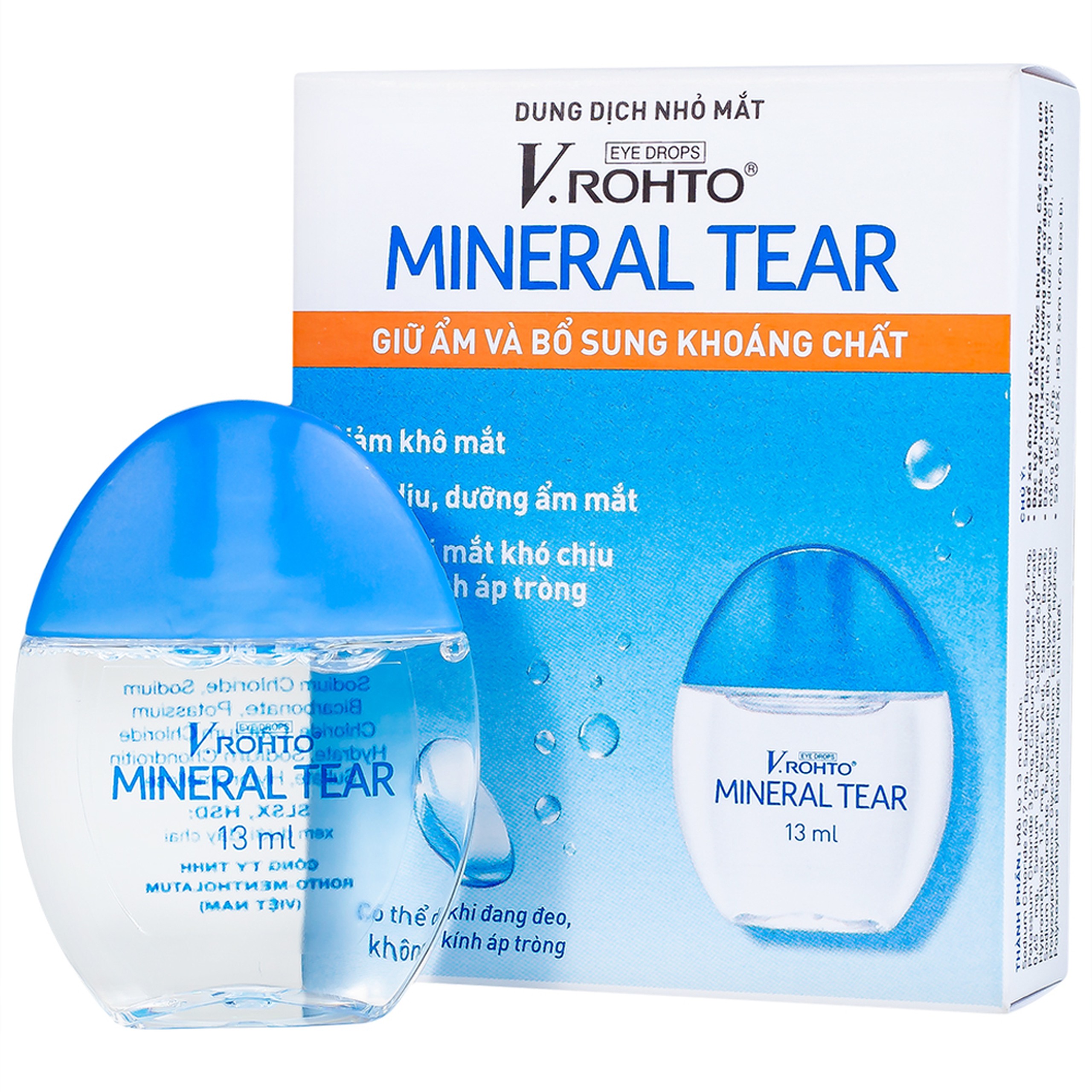 Dung dịch nhỏ mắt V.Rohto Mineral Tear giữ ẩm và bổ sung khoáng chất (13ml)