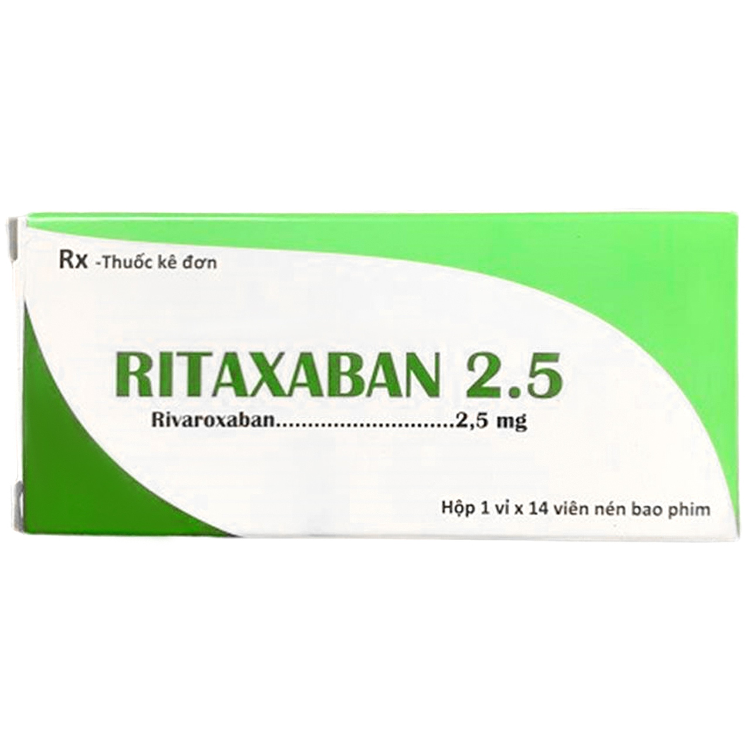 Thuốc Ritaxaban 2,5mg Cophavina ngăn ngừa tình trạng tắc nghẽn huyết khối tĩnh mạch (1 vỉ x 14 viên) 