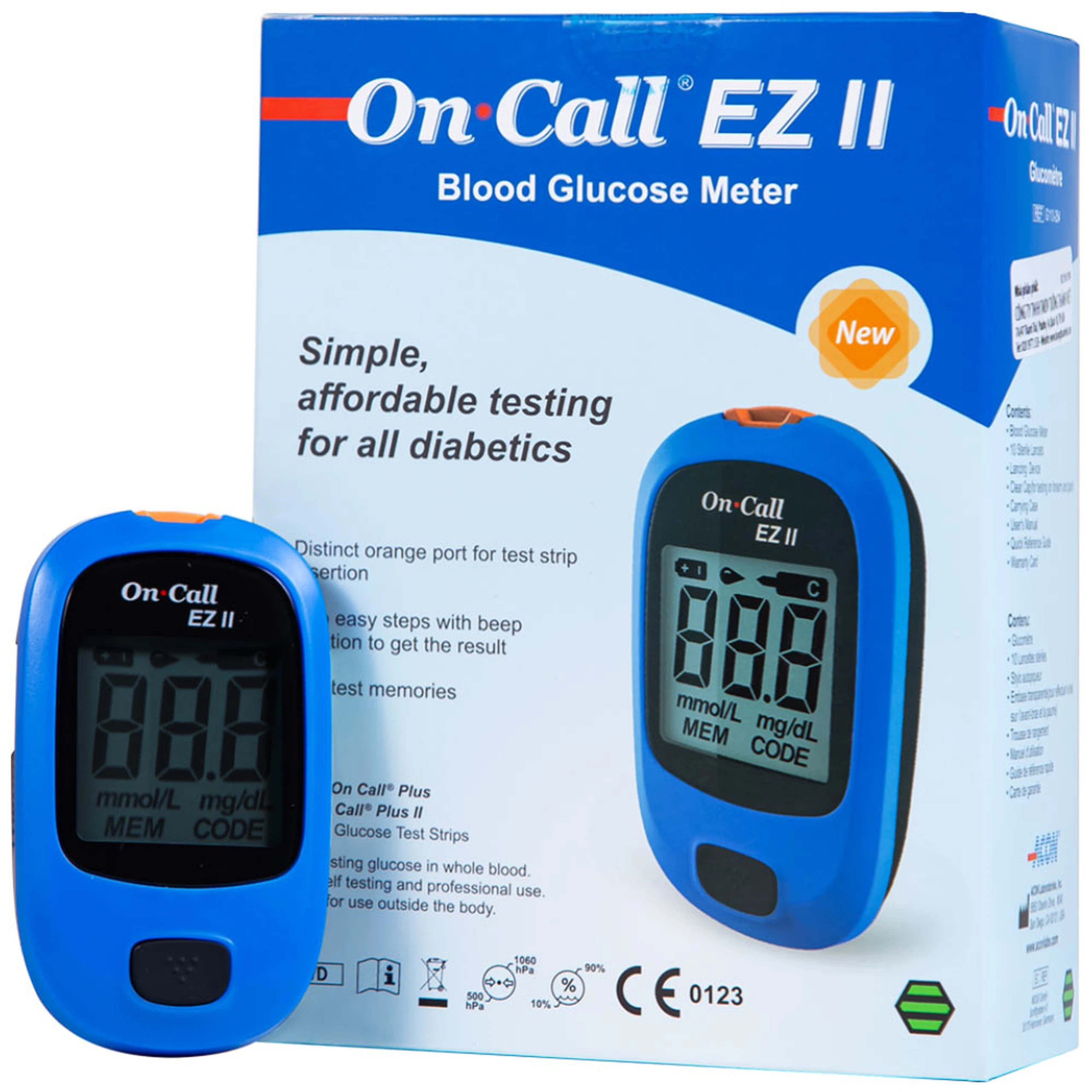 Máy đo đường huyết On Call Ez II ACON thiết kế gọn nhẹ, thao tác sử dụng đơn giản