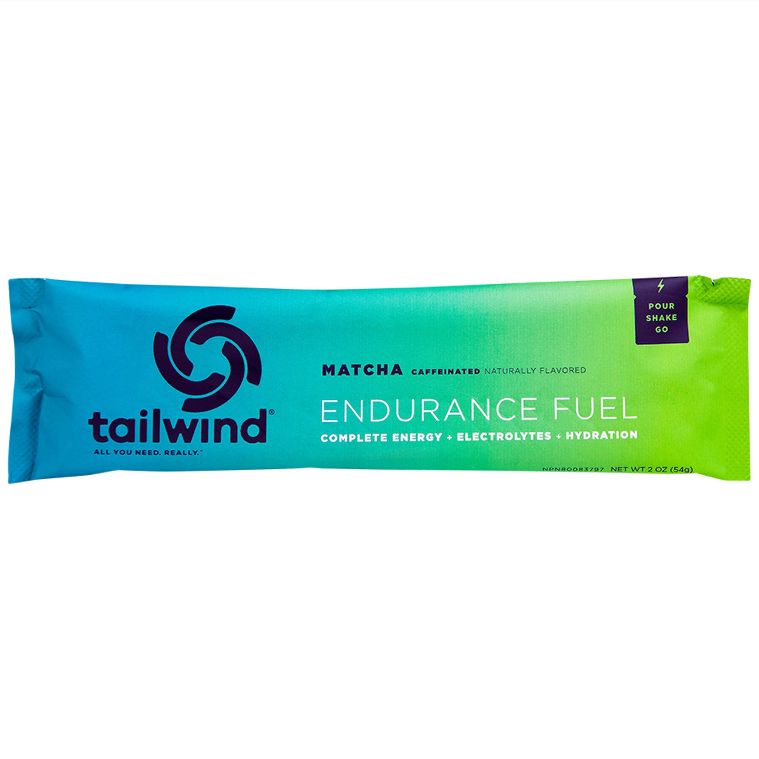 Bột năng lượng Endurance Fuel Tailwind Matcha có cafein vị trà xanh cung cấp chất điện giải cho cơ thể (14 gói 54g)