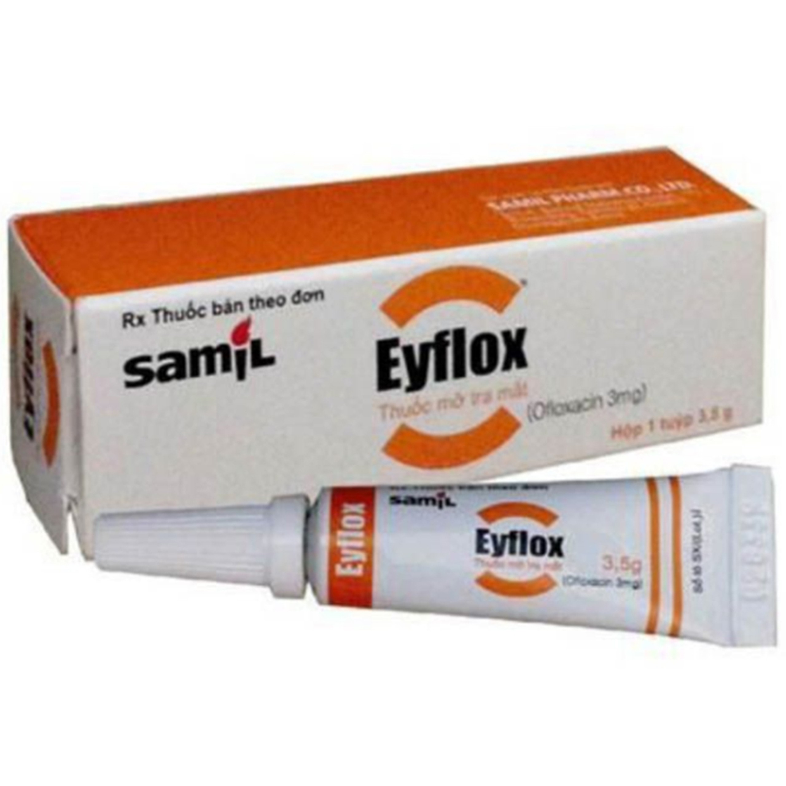 Thuốc mỡ tra mắt Eyflox Samil điều trị bệnh nhiễm khuẩn ở mắt (3.5g)