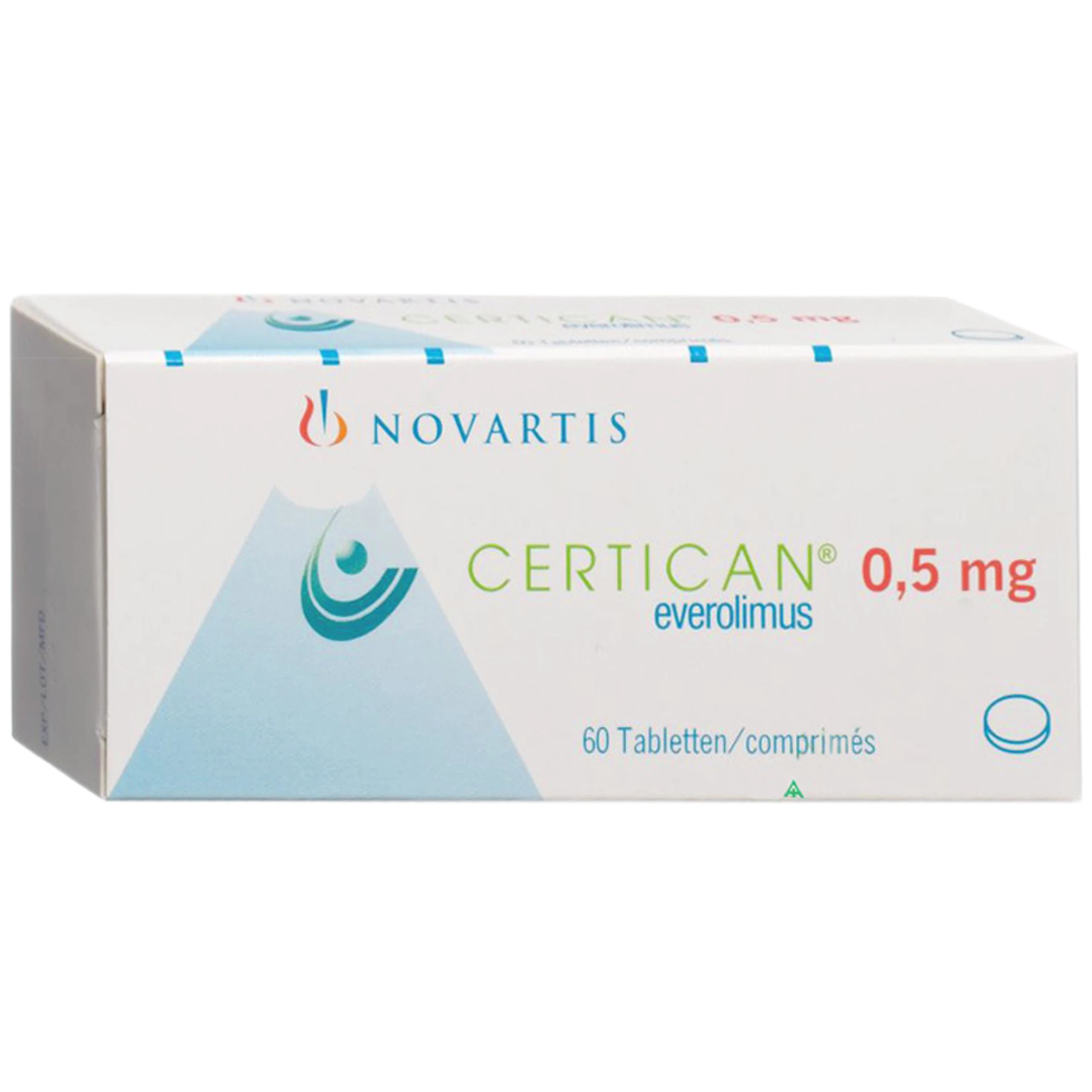 Thuốc Certican 0.5mg Novartis dự phòng thải tạng ghép ở bệnh nhân ghép thận hoặc tim (6 vỉ x 10 viên)