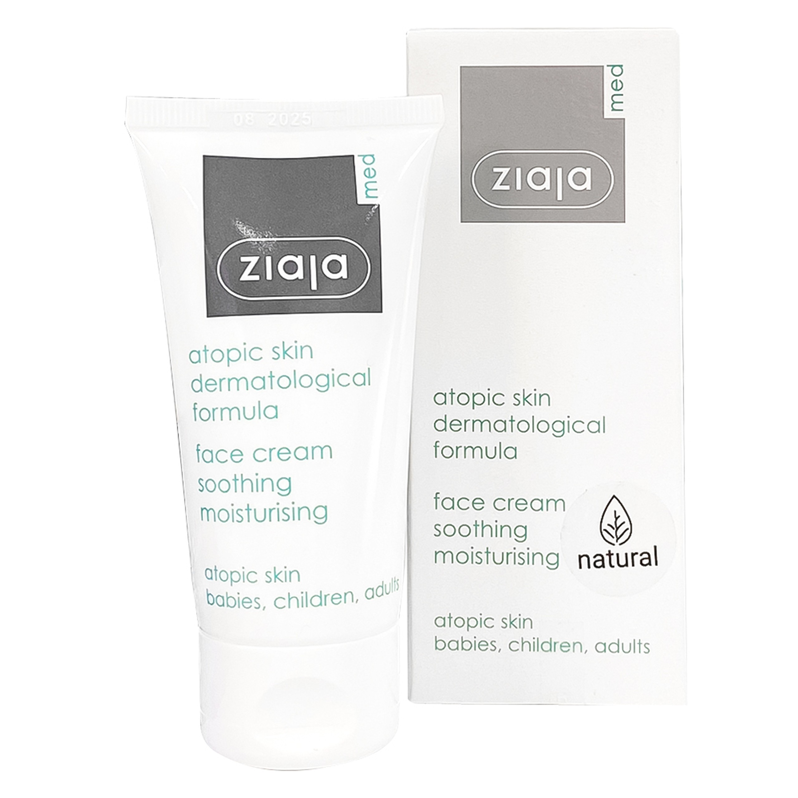 Kem dưỡng da mặt Ziaja Med Atopic Skin Dermatological Formula Face Cream giúp dưỡng ẩm và làm mềm da, giảm khô da (50ml)