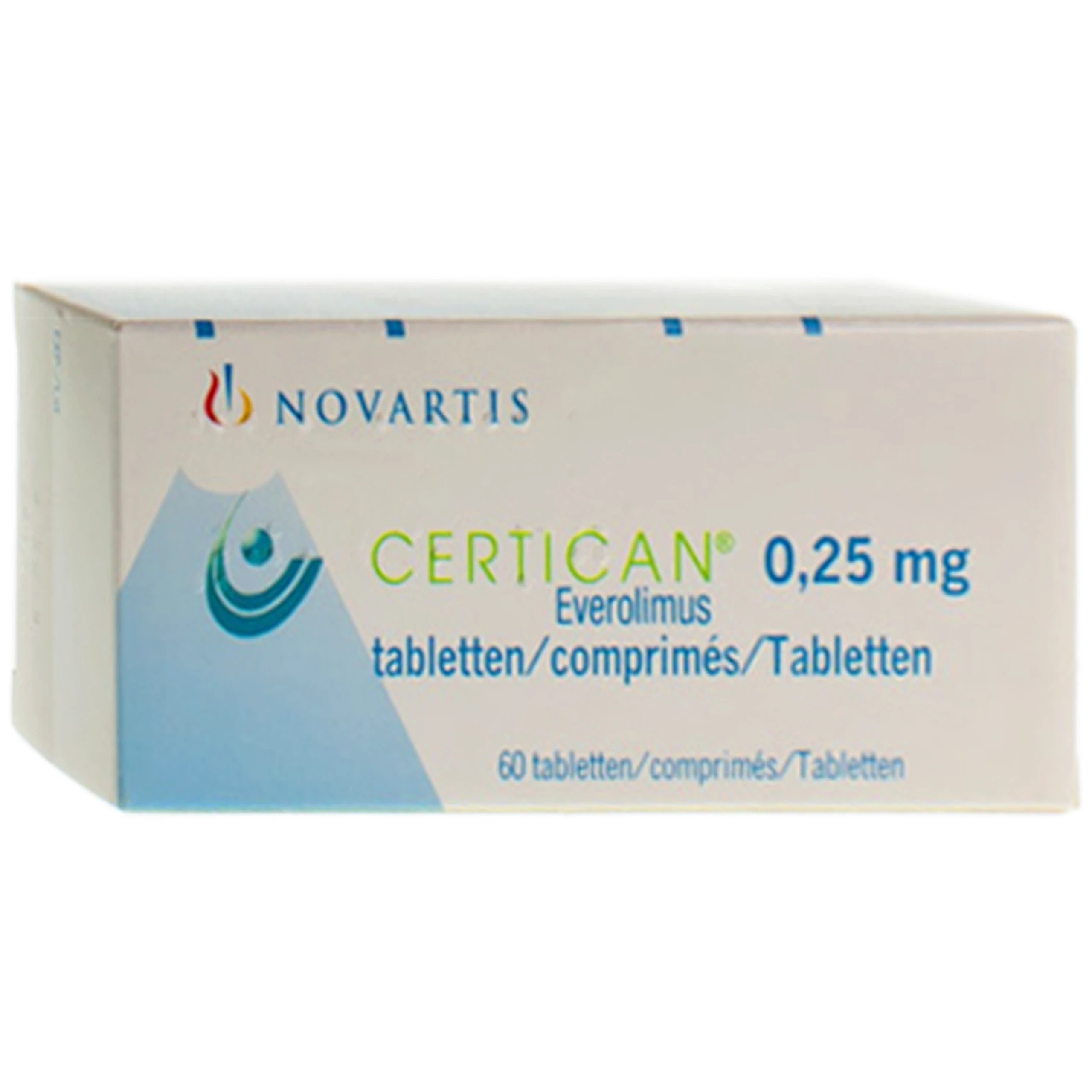 Thuốc Certican 0.25mg Novartis dự phòng thải tạng ghép ở bệnh nhân ghép thận hoặc tim (6 vỉ x 10 viên)