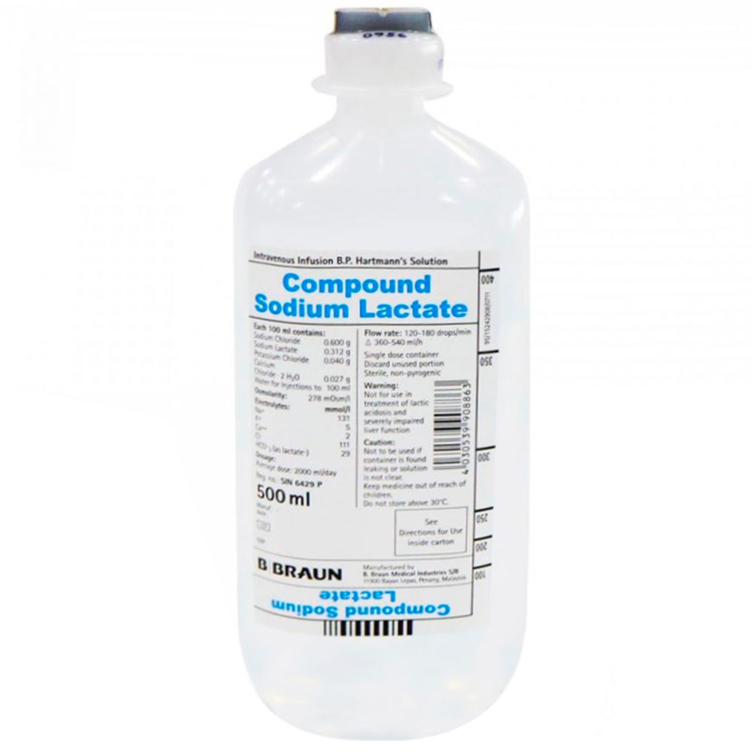 Dung dịch Compound Sodium Lactate B.Braun bổ sung chất điện giải (500ml)