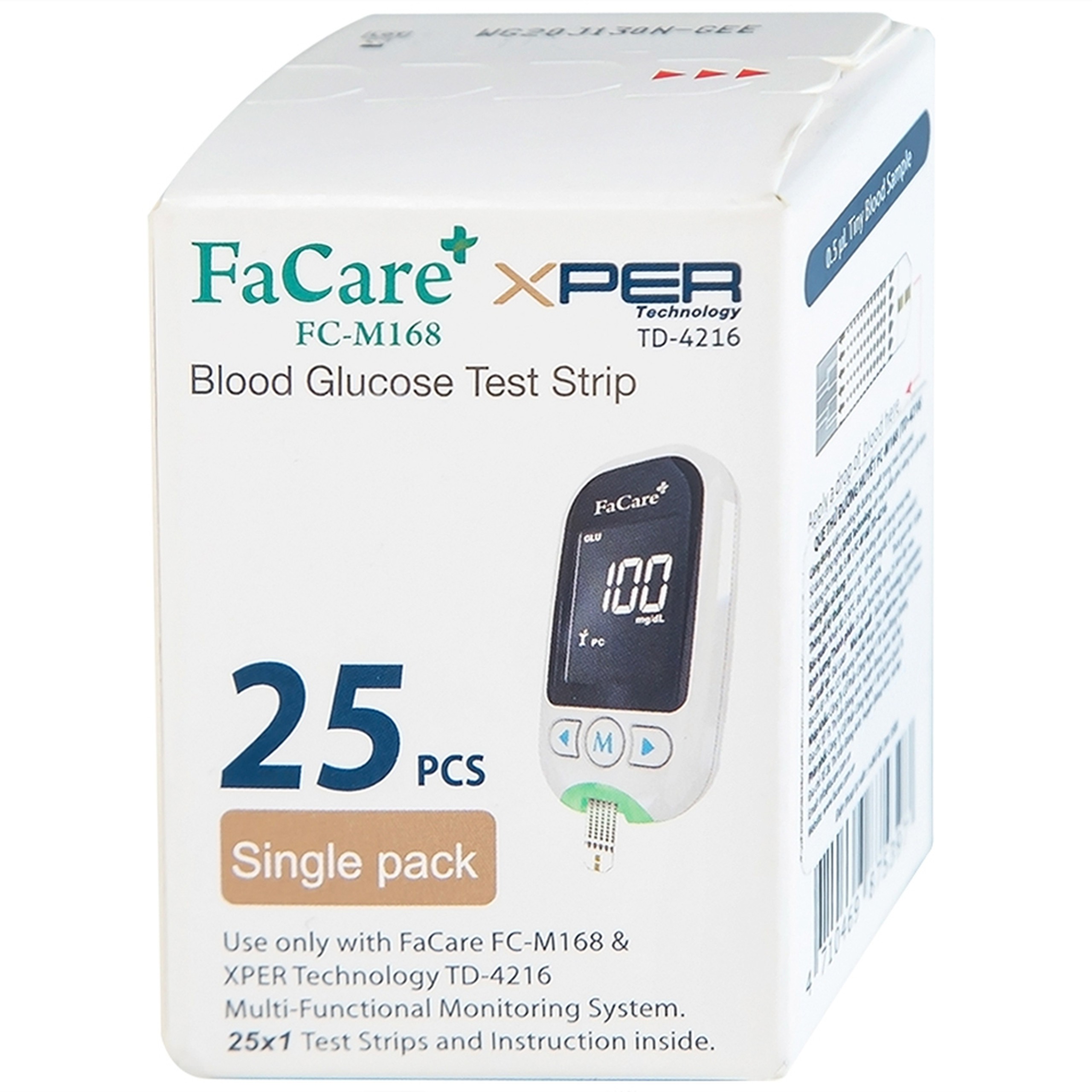 Que thử đường huyết FaCare FC-M168 (TD-4216) kiểm tra nồng độ đường huyết trong máu (25 cái)