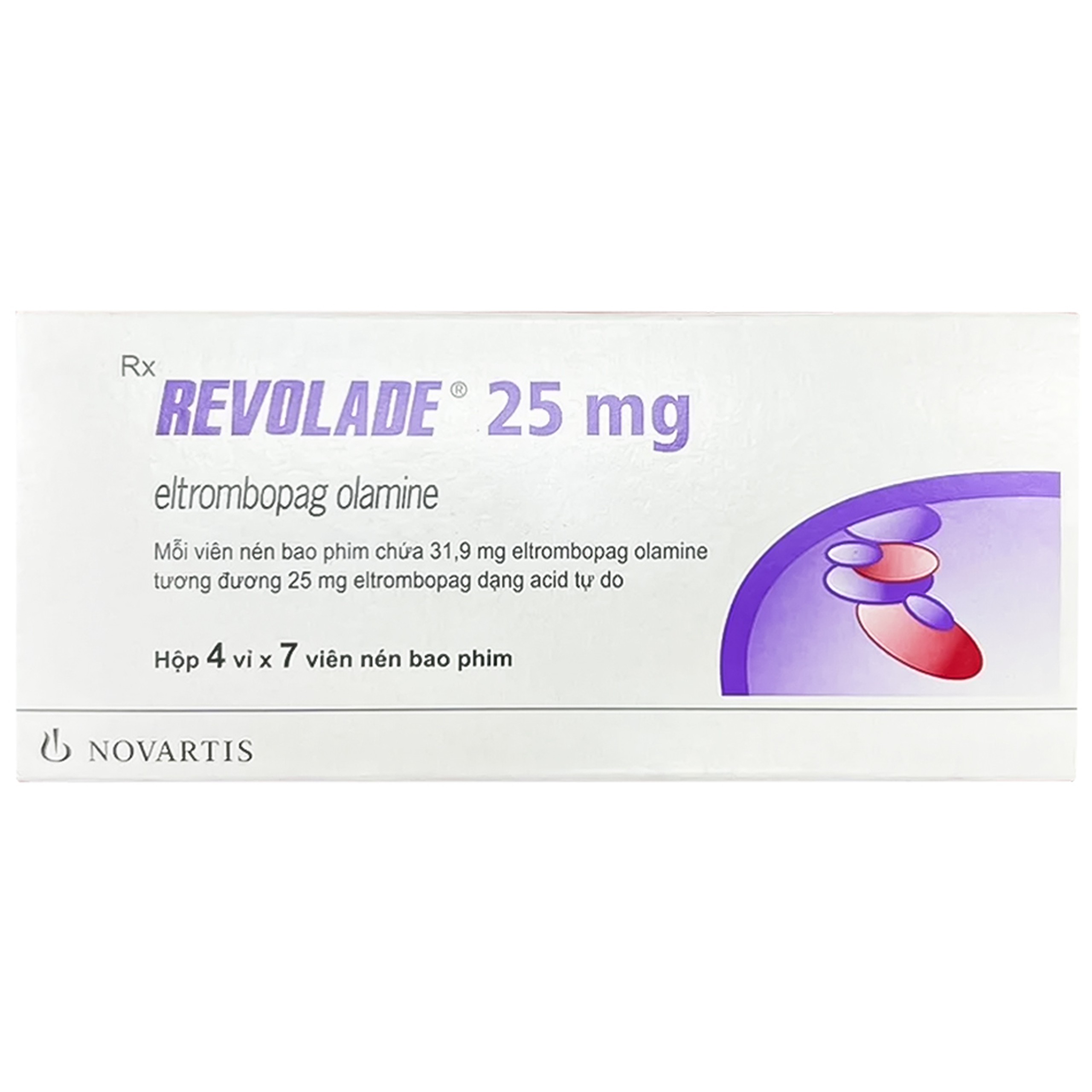 Thuốc Revolade 25mg Novartis chống chảy máu do thiếu tiểu cầu trong máu (28 viên)